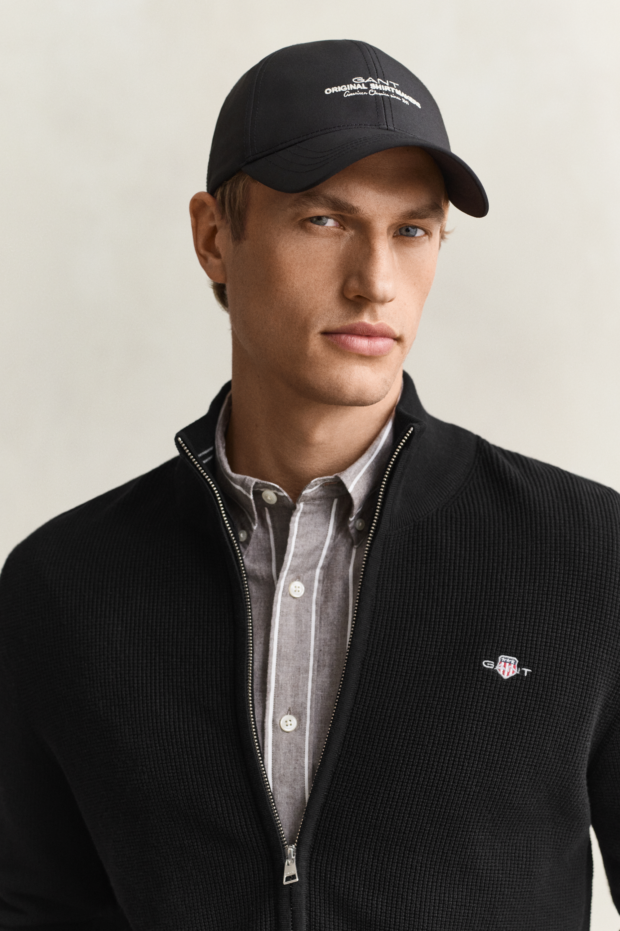 Gant Men's Black Graphic Cap (One Size)