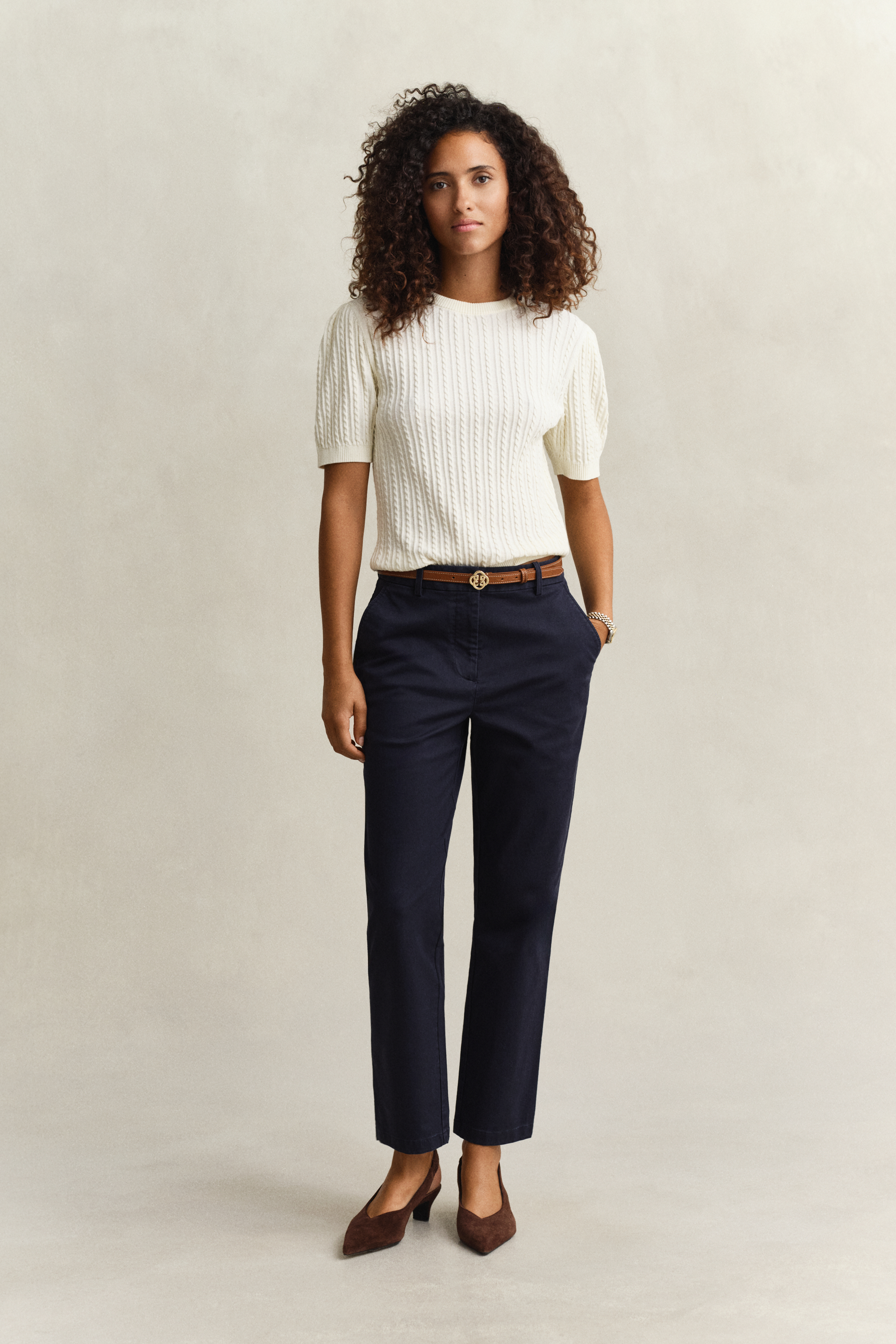 Gant Women's Navy Slim Fit Chinos (34) Evening Blue