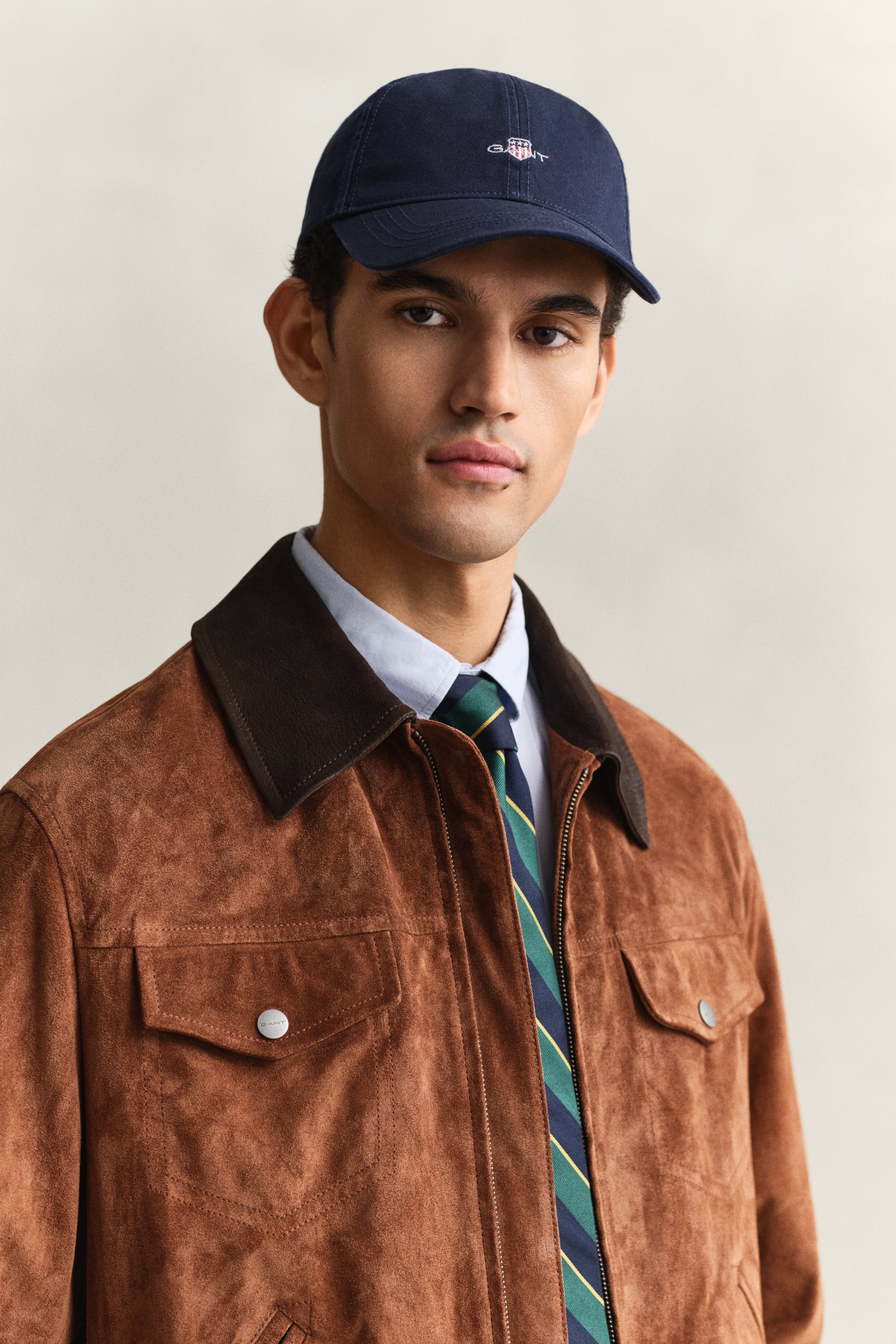 Gant Men's Navy Shield Cotton Twill Cap (One Size) Marine