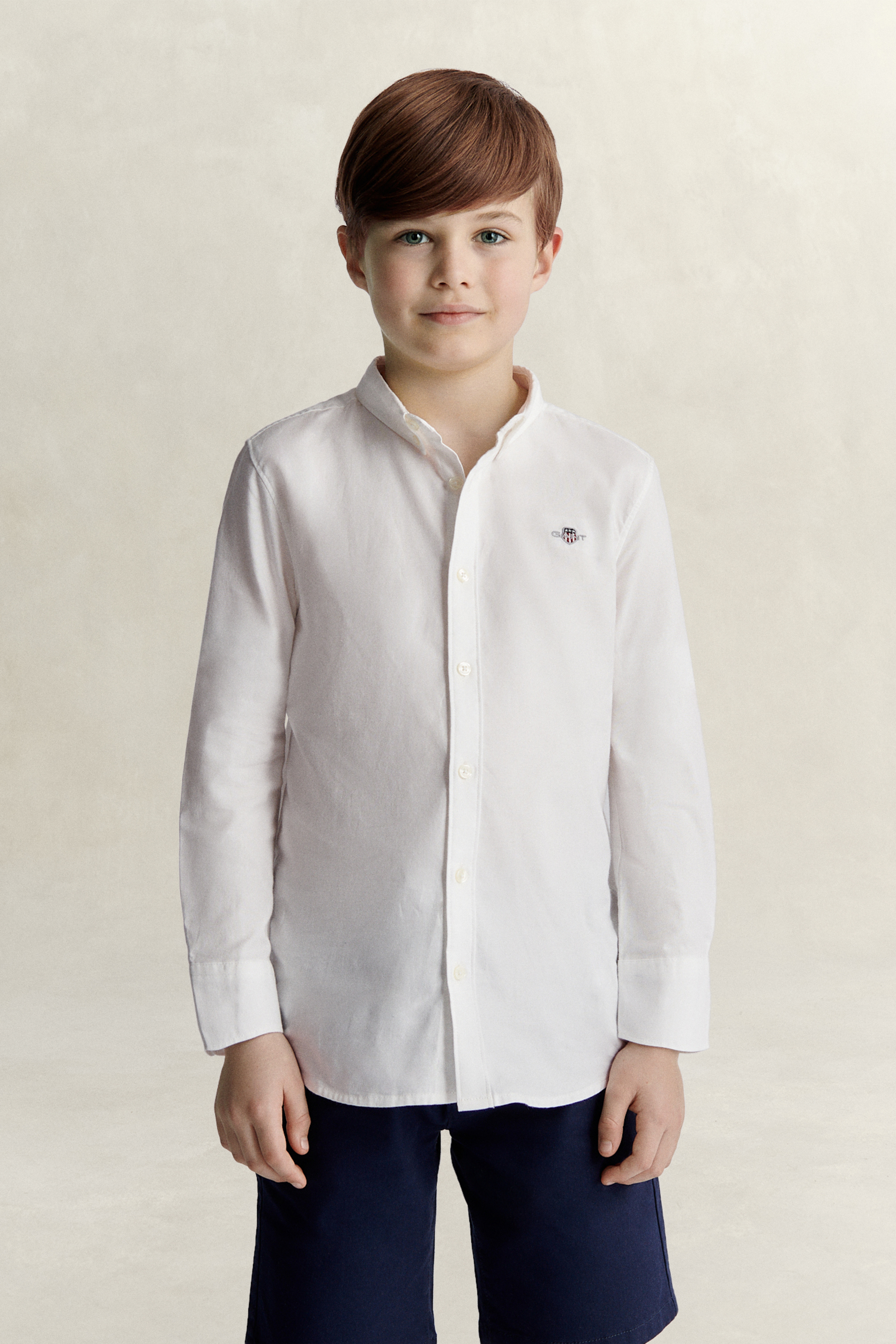 Gant Men's White Teens Teen Boys Shield Oxford Shirt (122/128)
