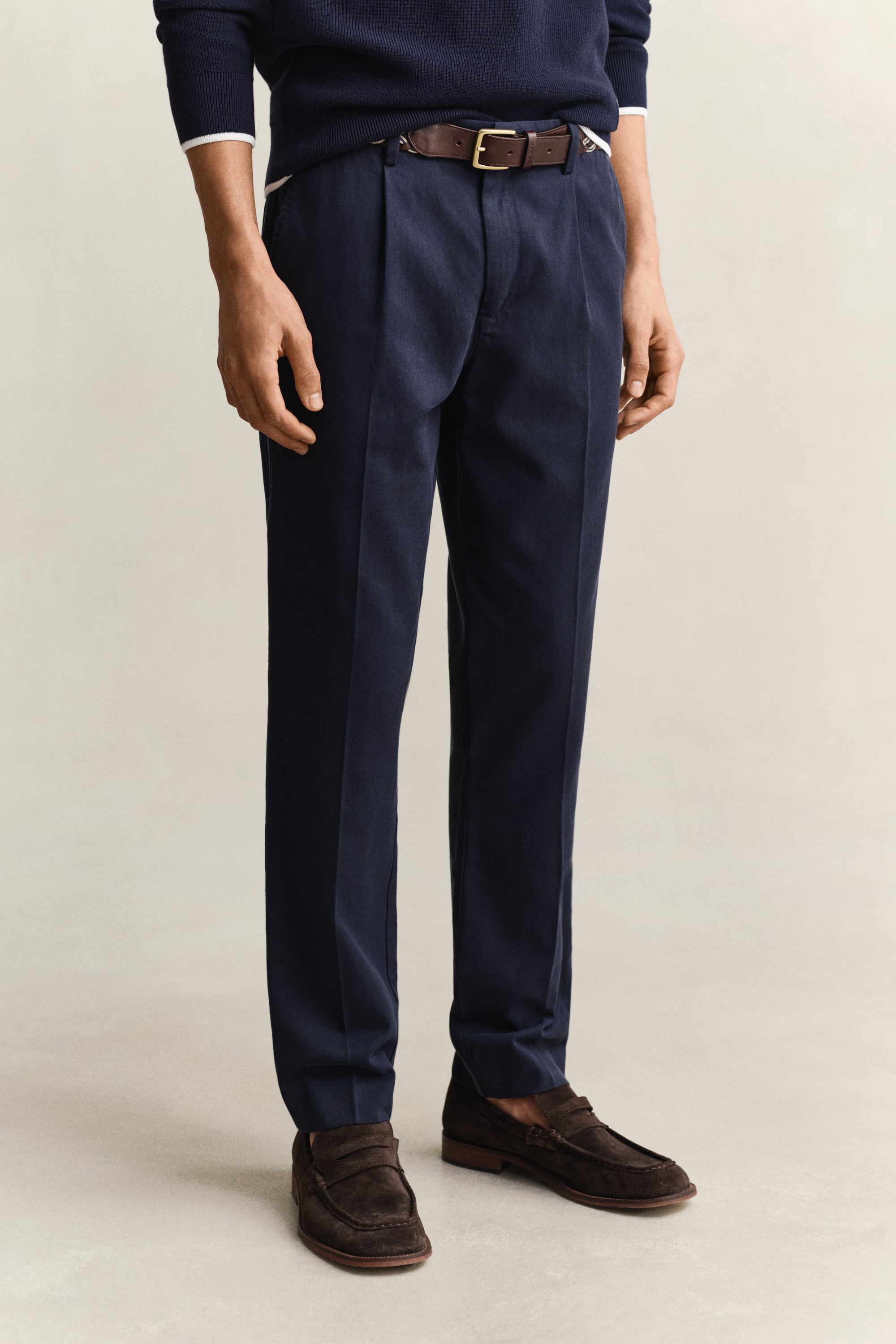 Gant Men's Navy Lyocell Blend Pants (56) Evening Blue