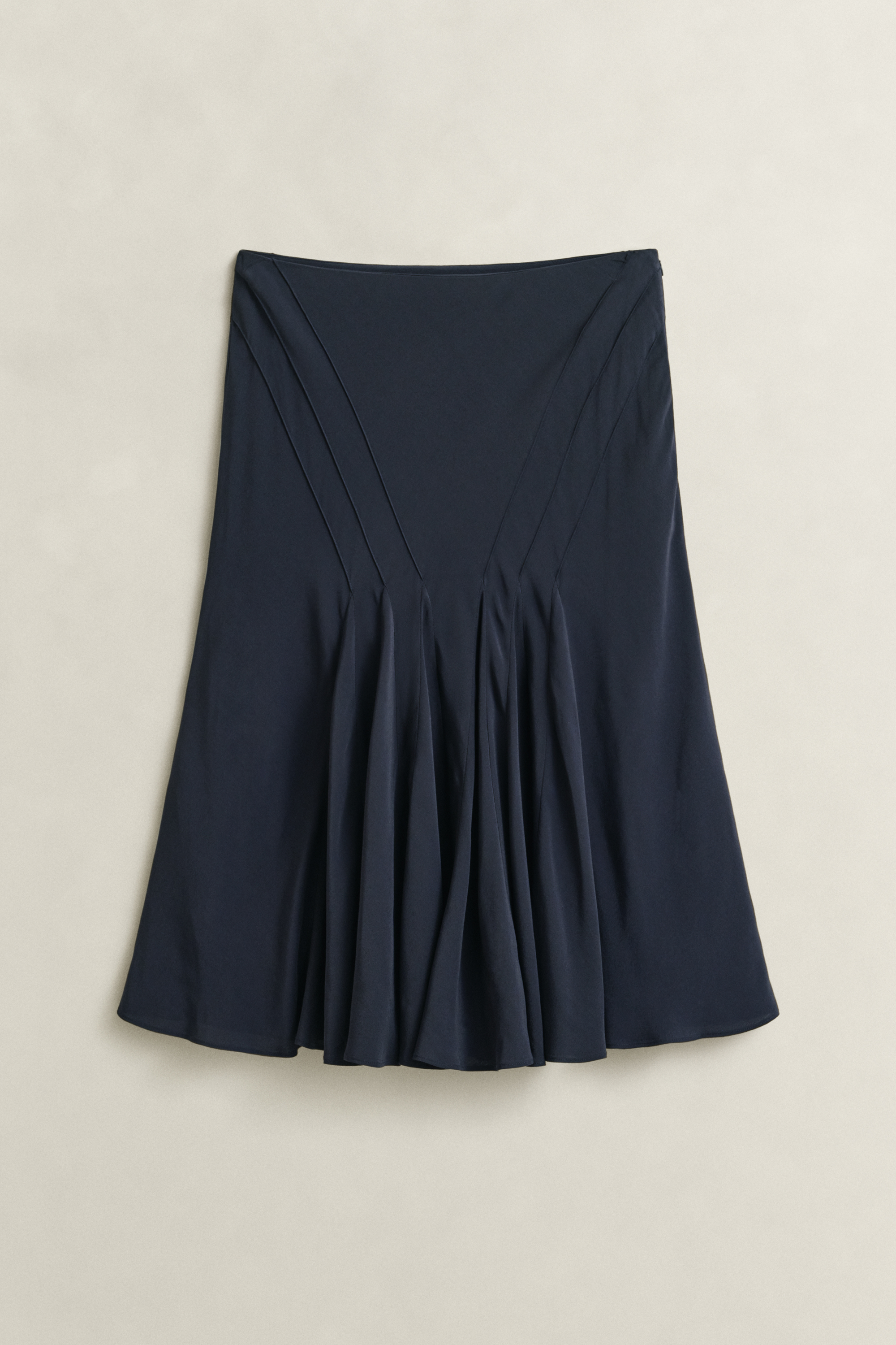 Bias Cut Flared Skirt