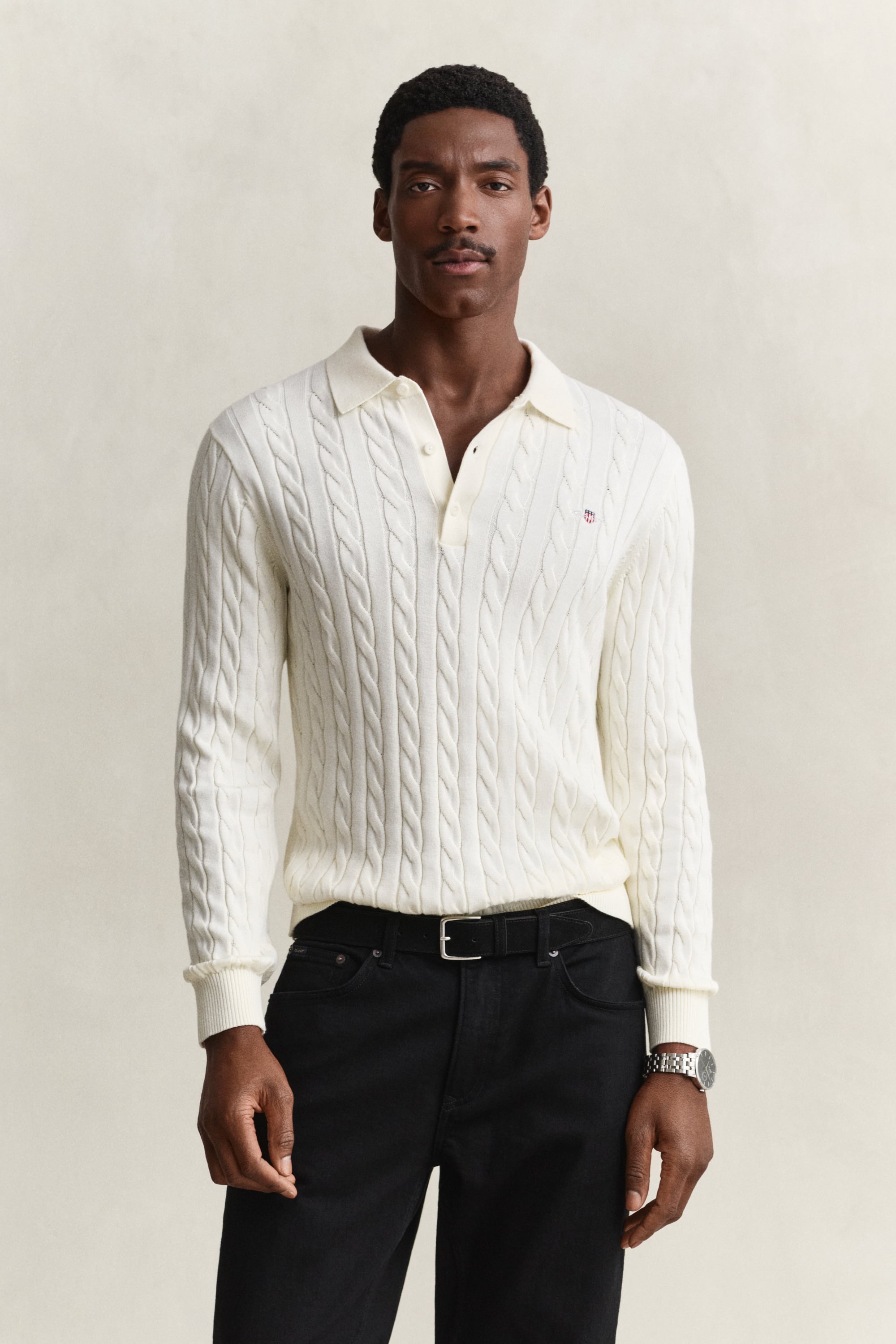Gant Men's Marron Polo Neck Sweater Classic - Image 2
