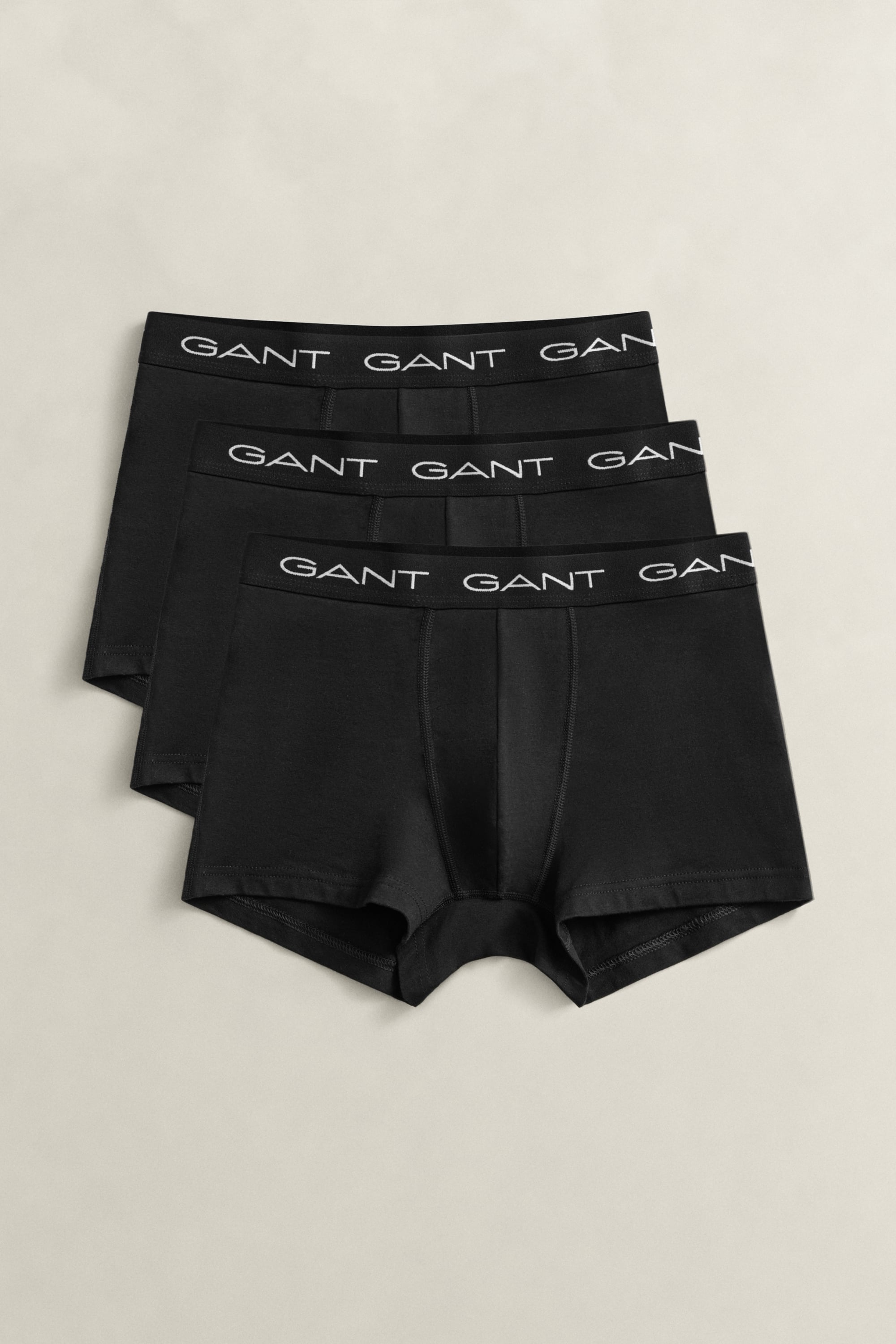 Gant Men's Black 3-Pack Trunks (Xxl)