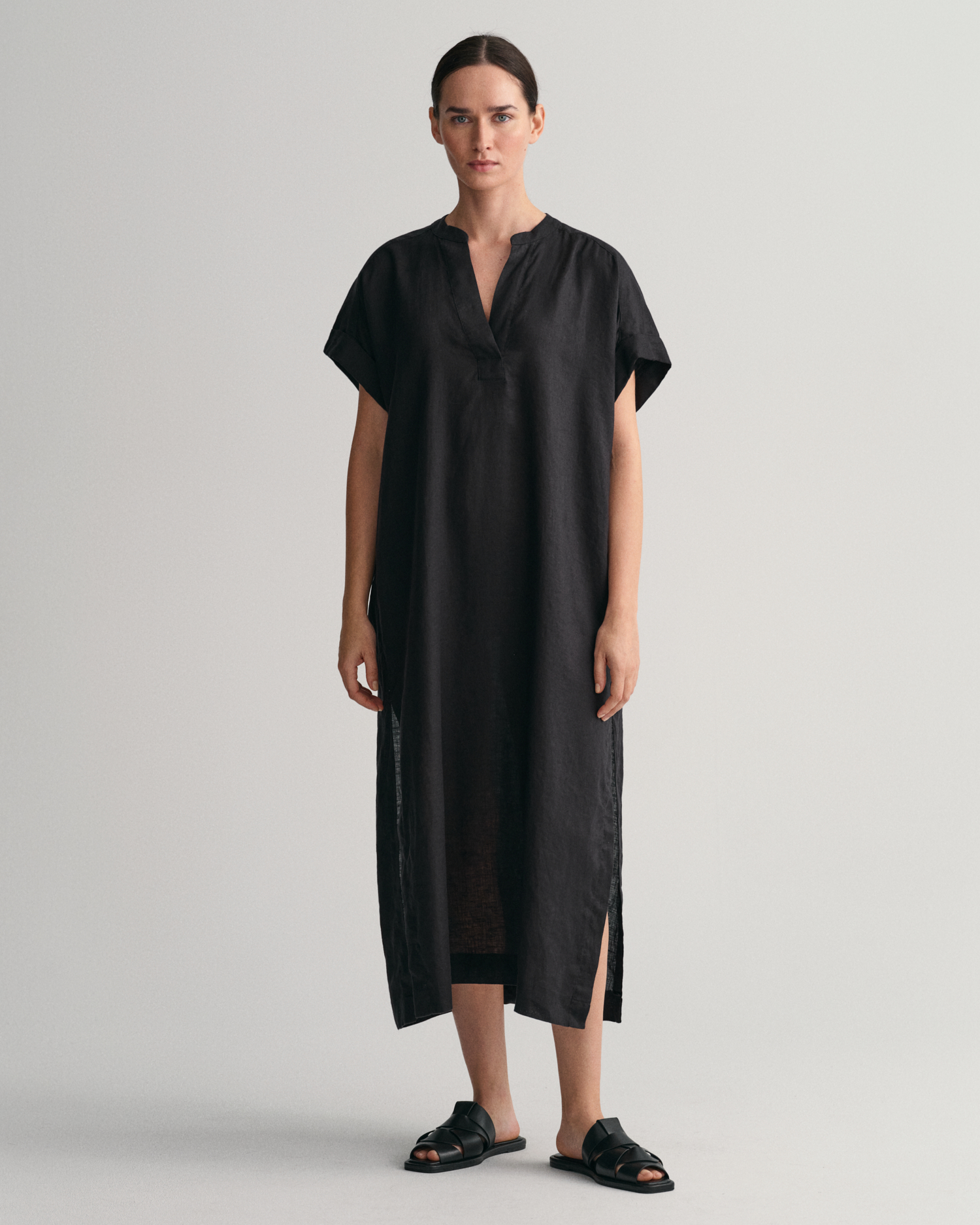 GANT Women Linen Short Sleeve Caftan (38)