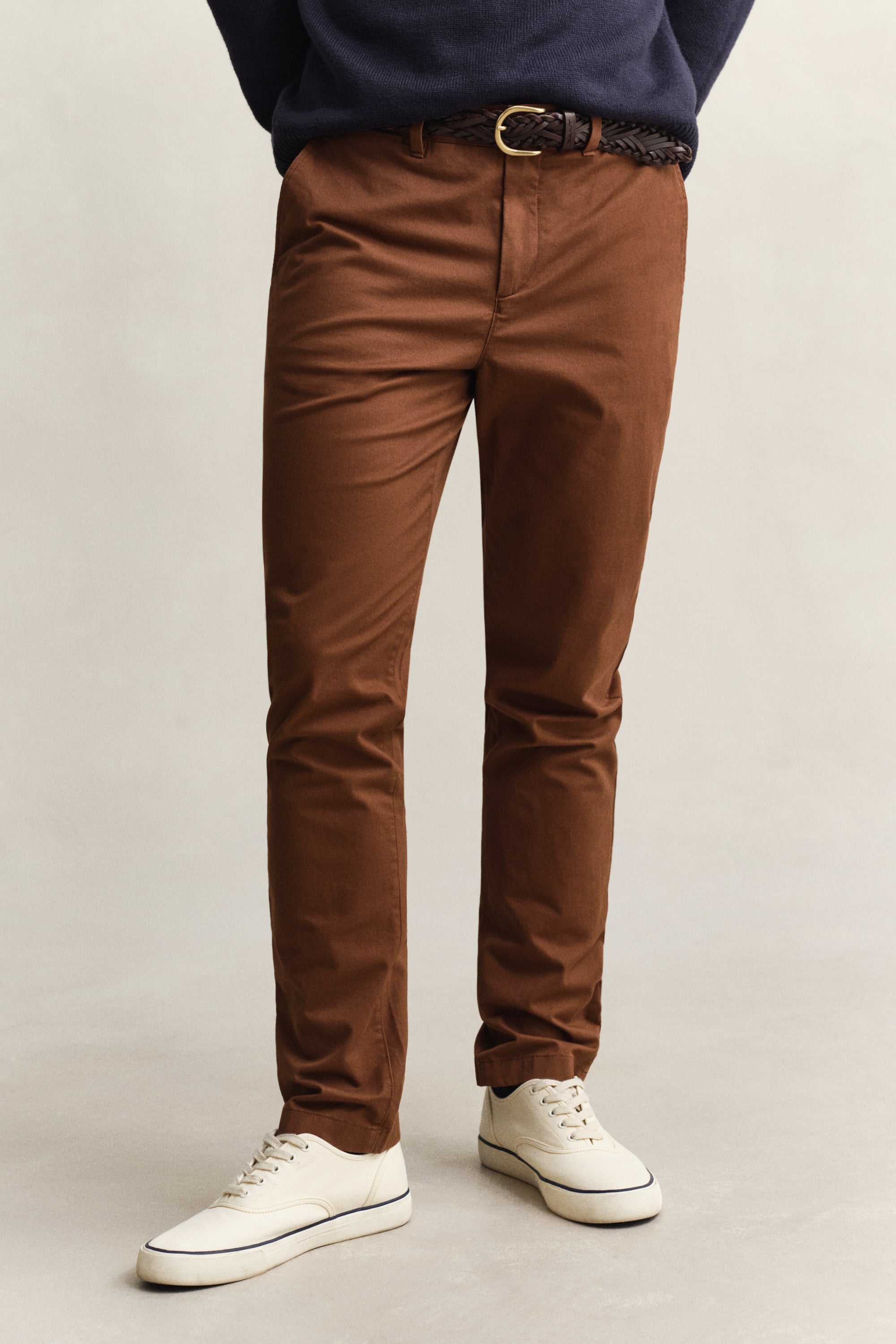 Gant Men's Brown Slim Fit Classic Chinos (29/32) Mahogany