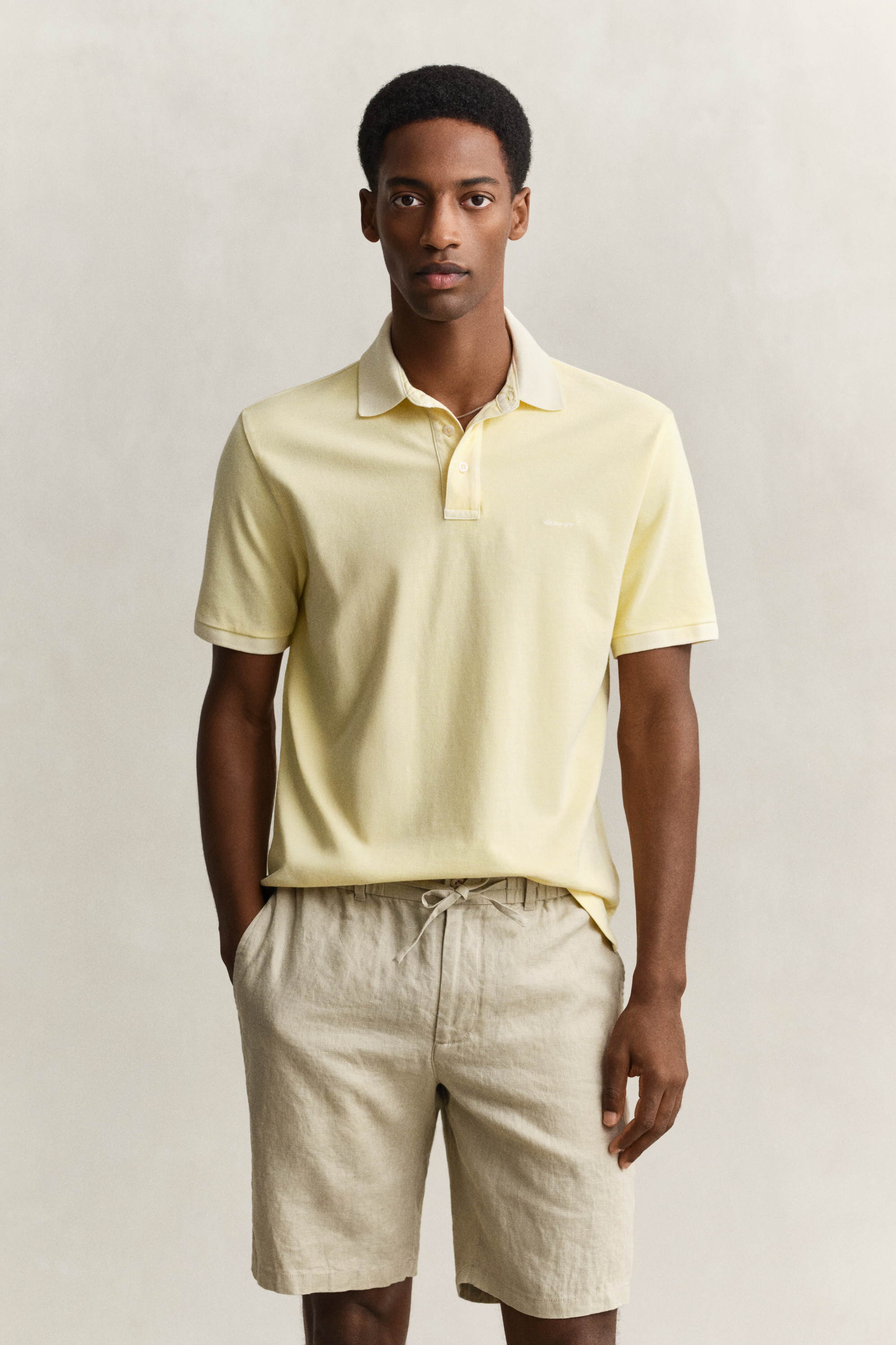 Gant Men's Vanilla Yellow Sunfaded Polo Shirt (Xxl)