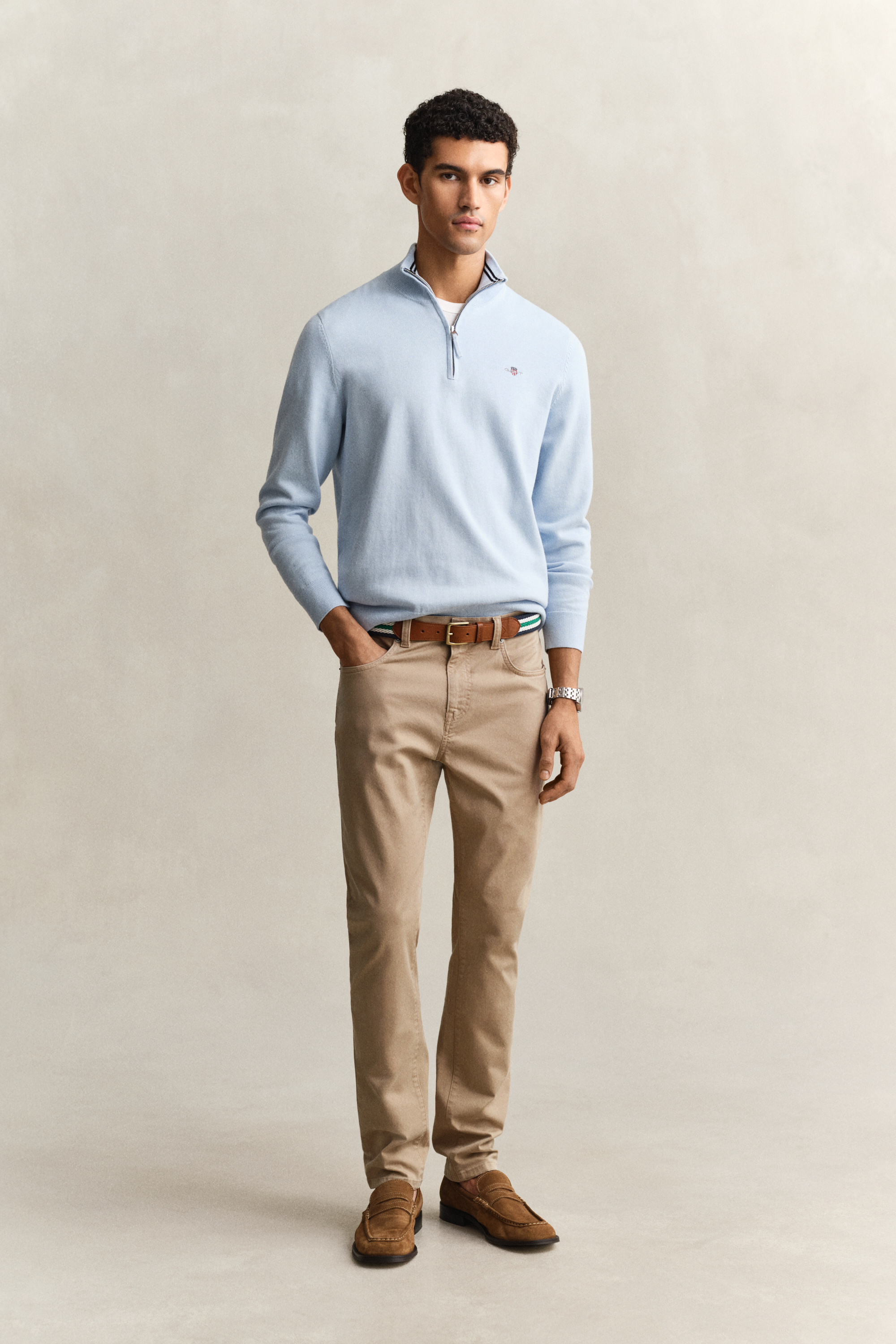 Gant Men's Khaki Slim Fit Desert Jeans (44/32) Dark