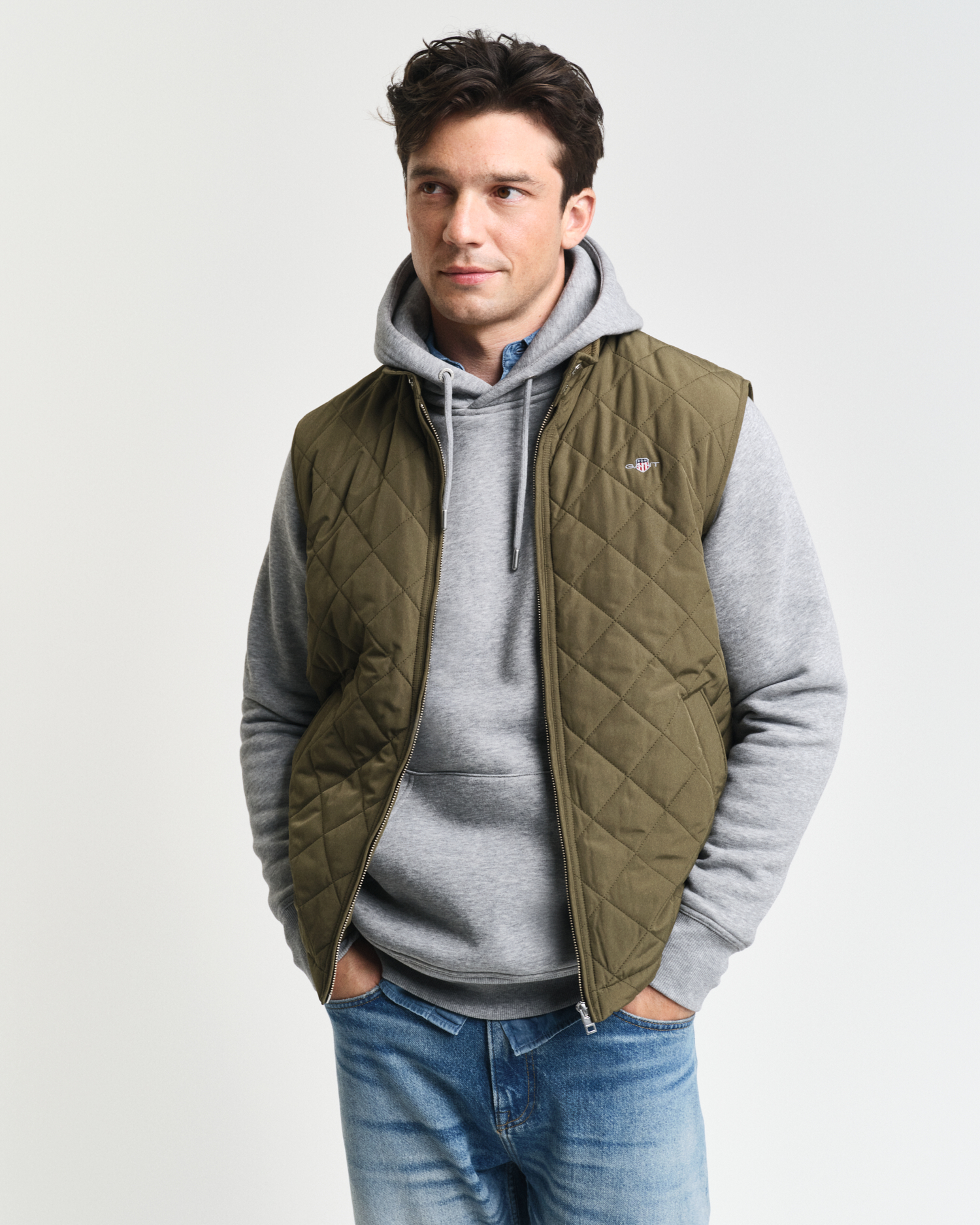 Gant Men's Light Quilted Windcheater Vest ) Xxxl