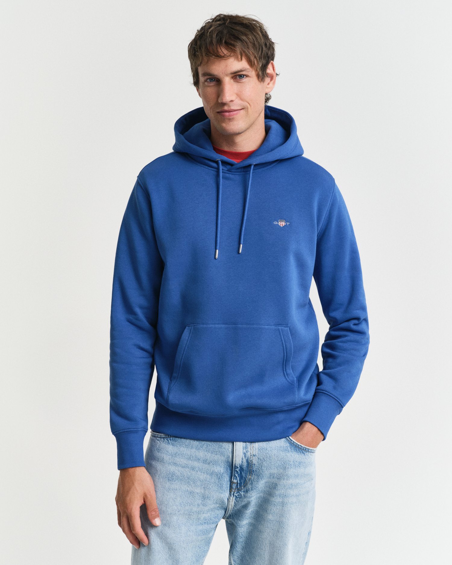 Gant Men's Silver Men Shield Hoodie (Xxxl) Xxxl