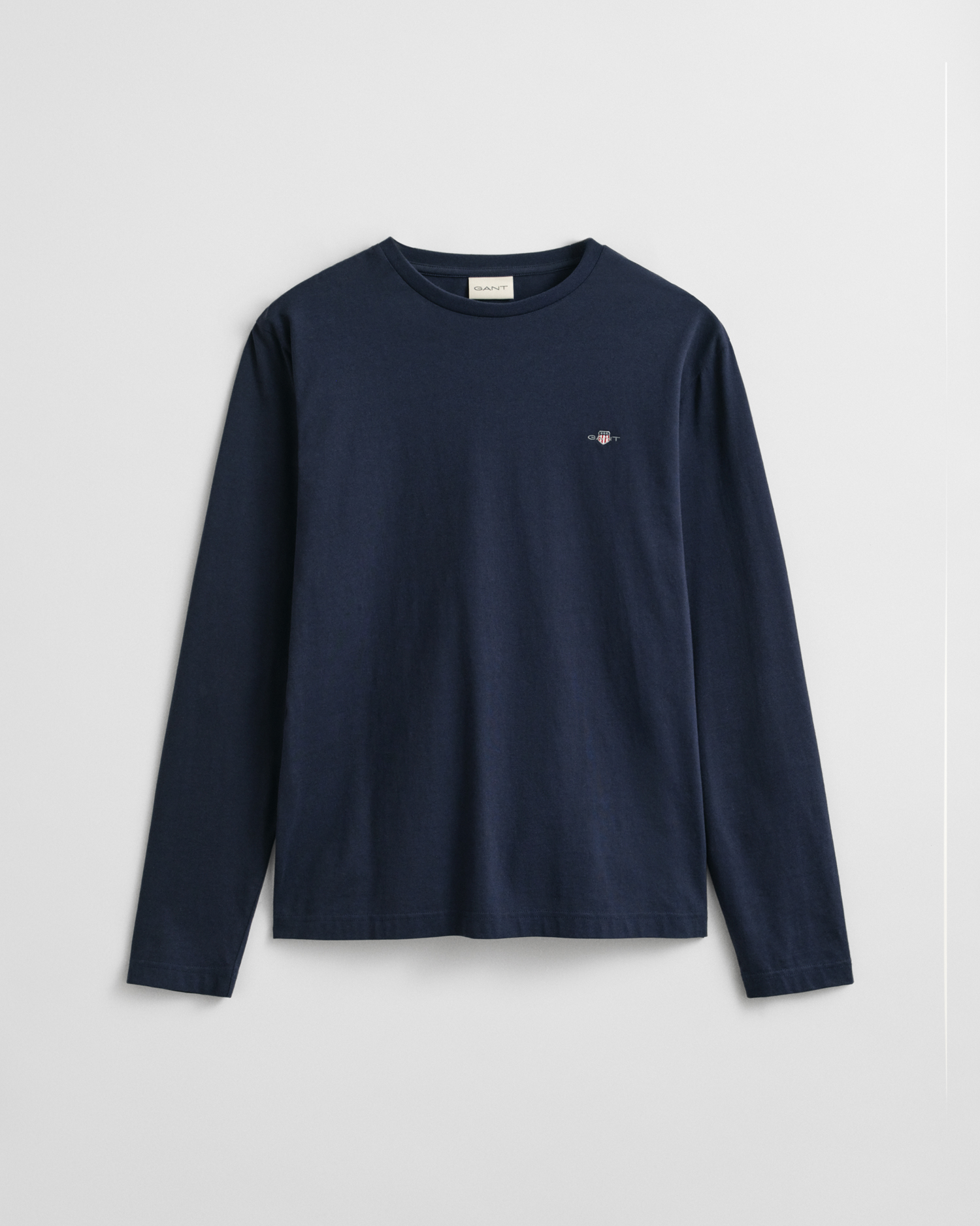 Gant Men's Navy Shield Long Sleeve T-Shirt (Xl) Evening Blue