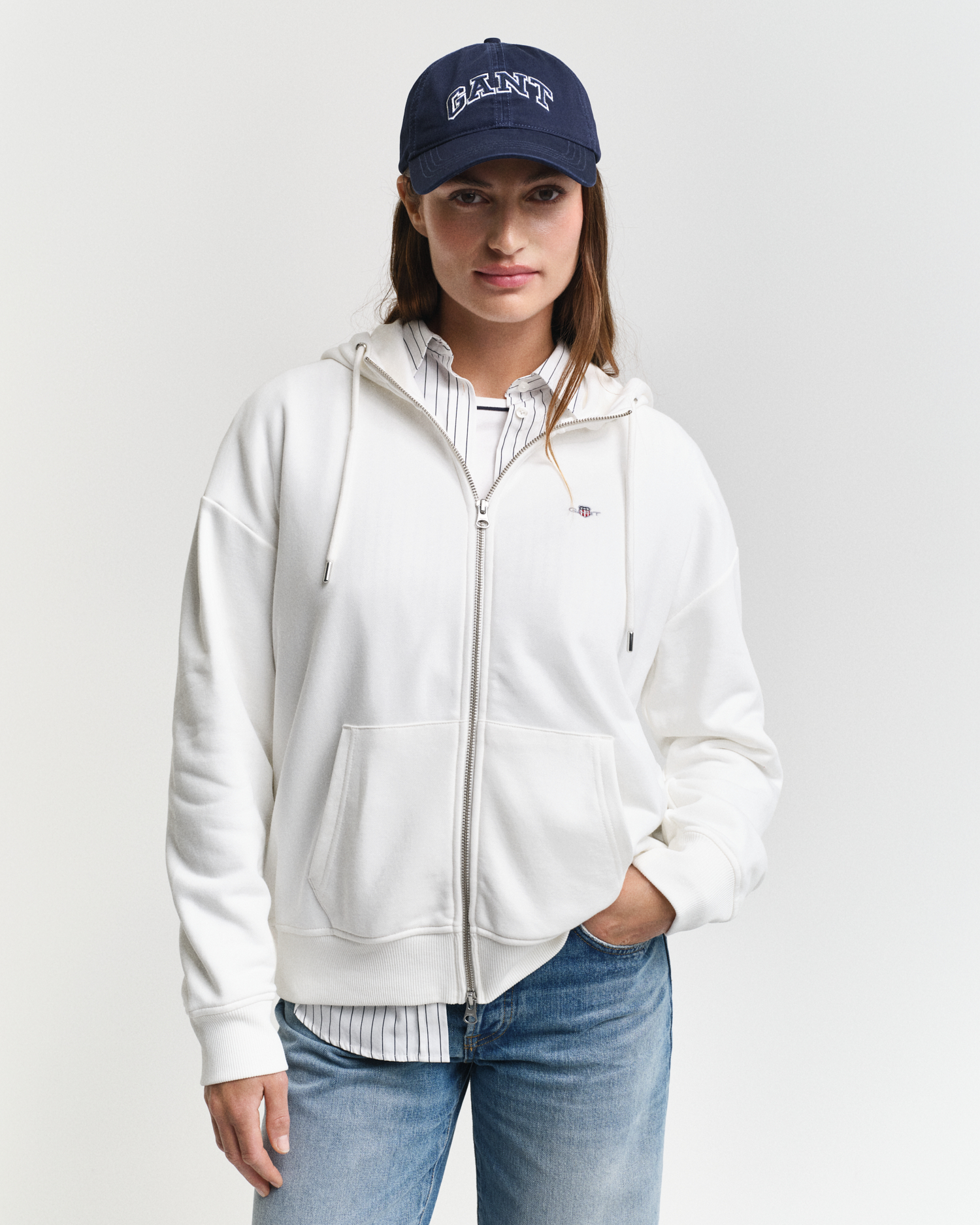 Gant Women's Women Shield Zip Hoodie (M) Medium