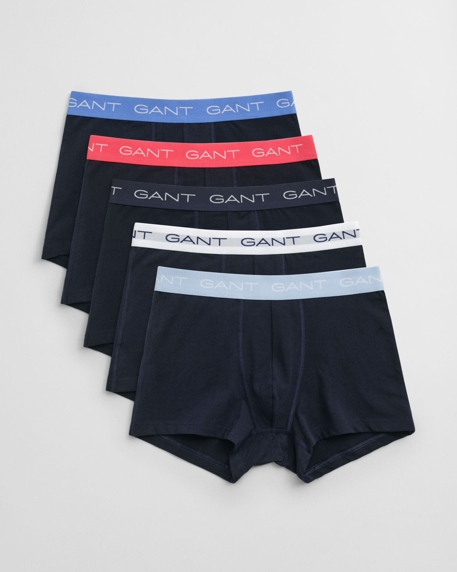 Gant Men's Blue 5-Pack Trunks ) Xxxl