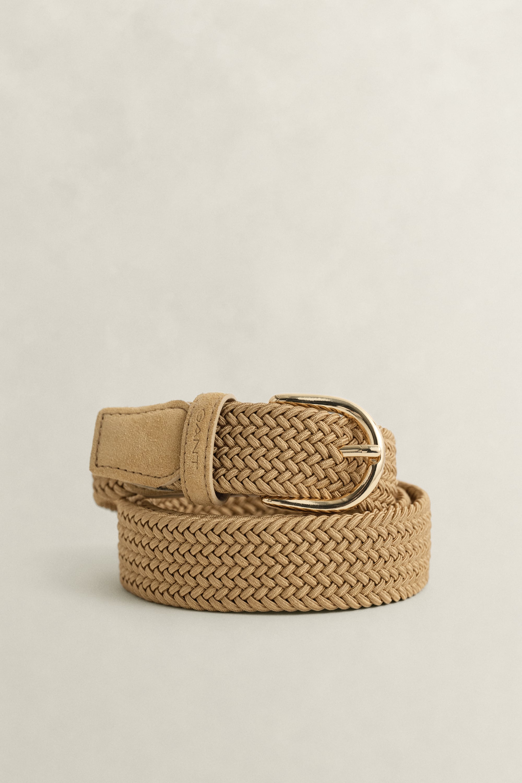 Gant Women's Warm Beige Braided Elastic Belt (100/40)