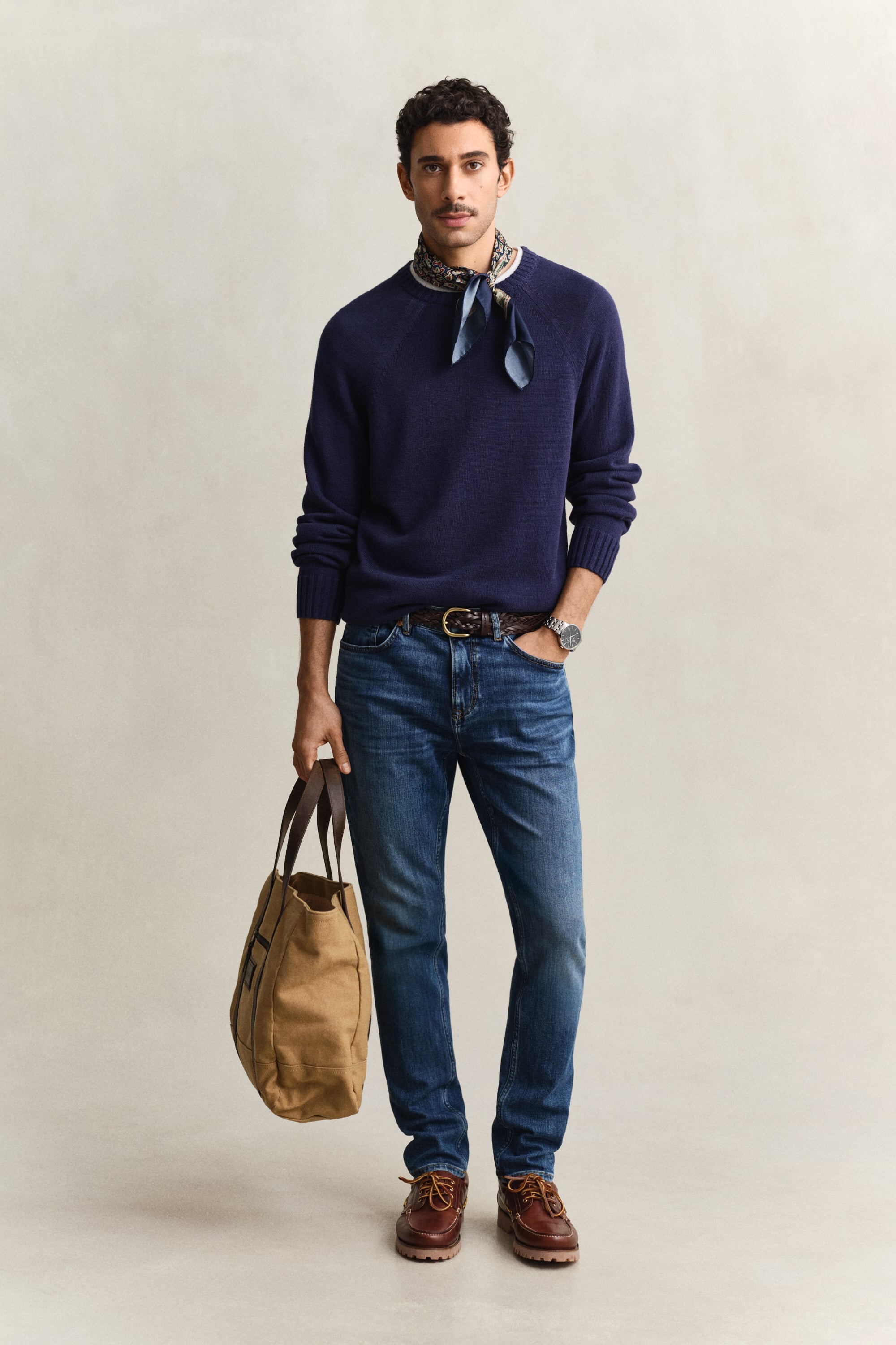 Gant Men's Blue Slim Fit Jeans (36/32) Mid Broken In