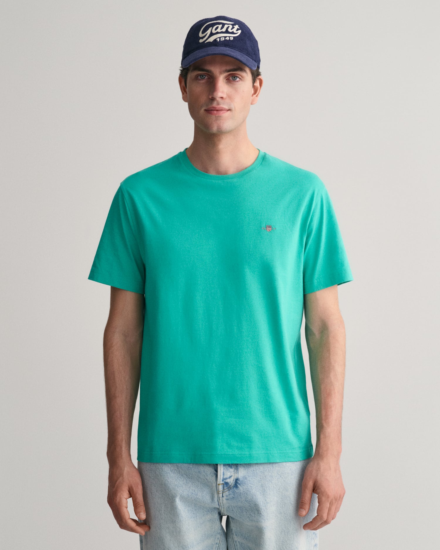 Gant Men Green Shield Printed Pure Cotton T-Shirt