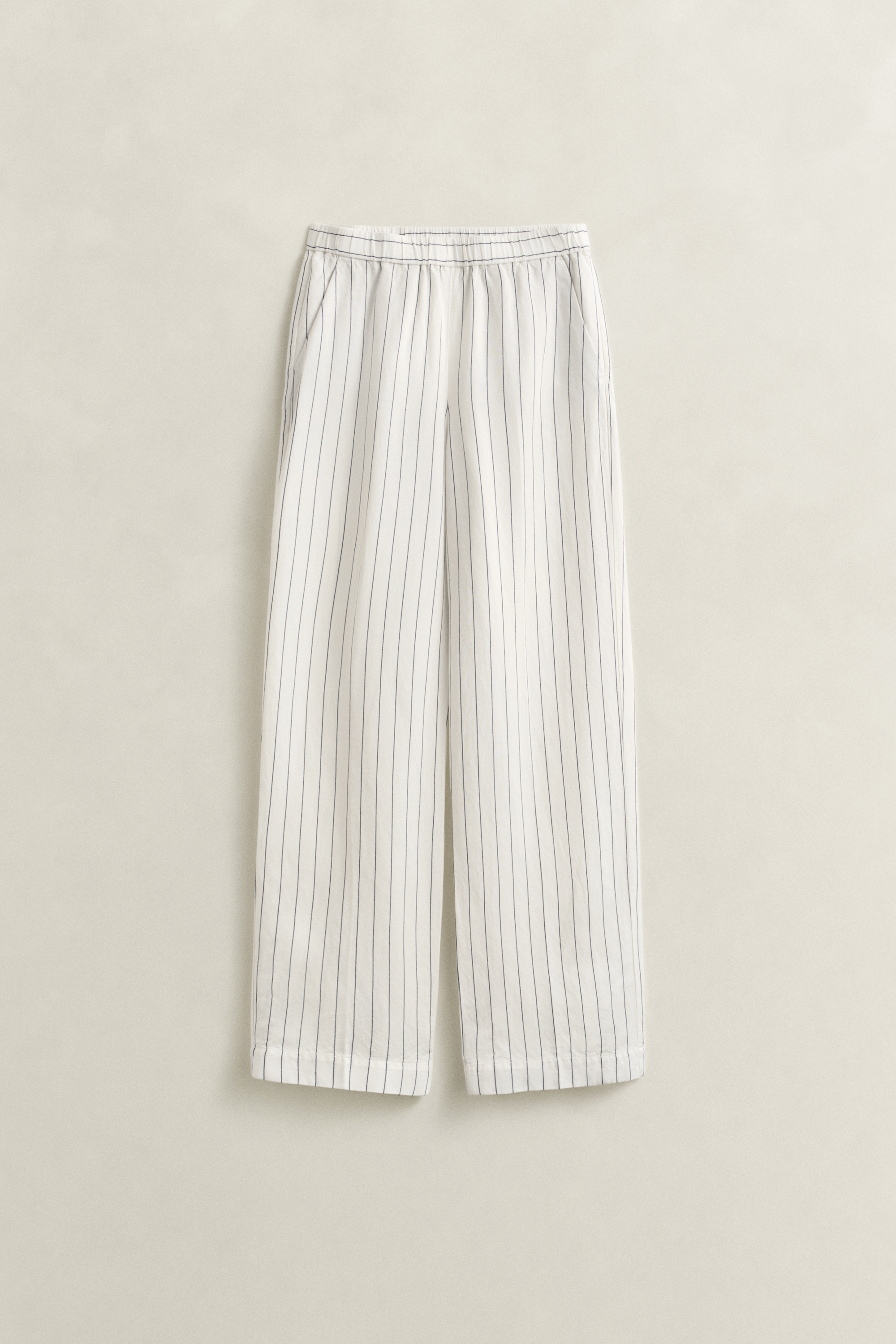 Striped Linen Blend Pants