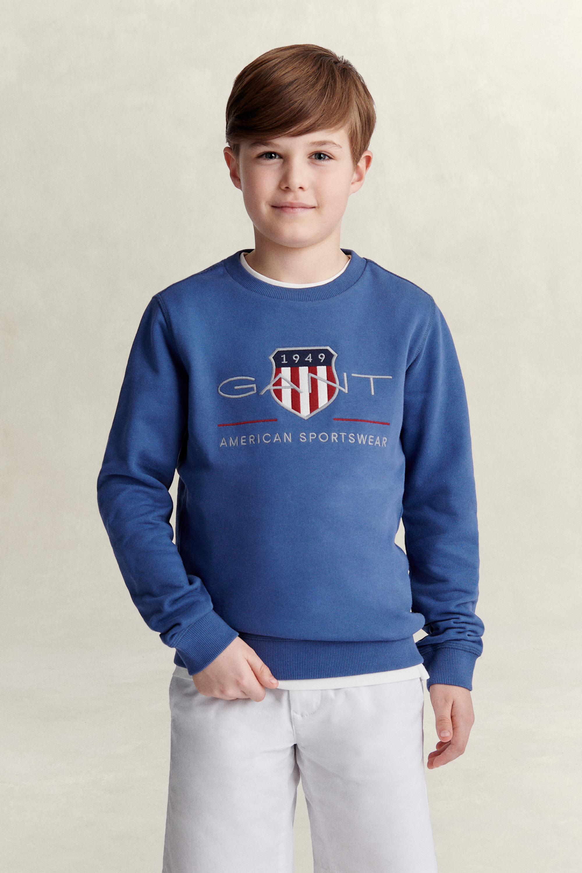 Gant Unisex Vintage Blue Teens Archive Shield Sweatshirt (122/128)