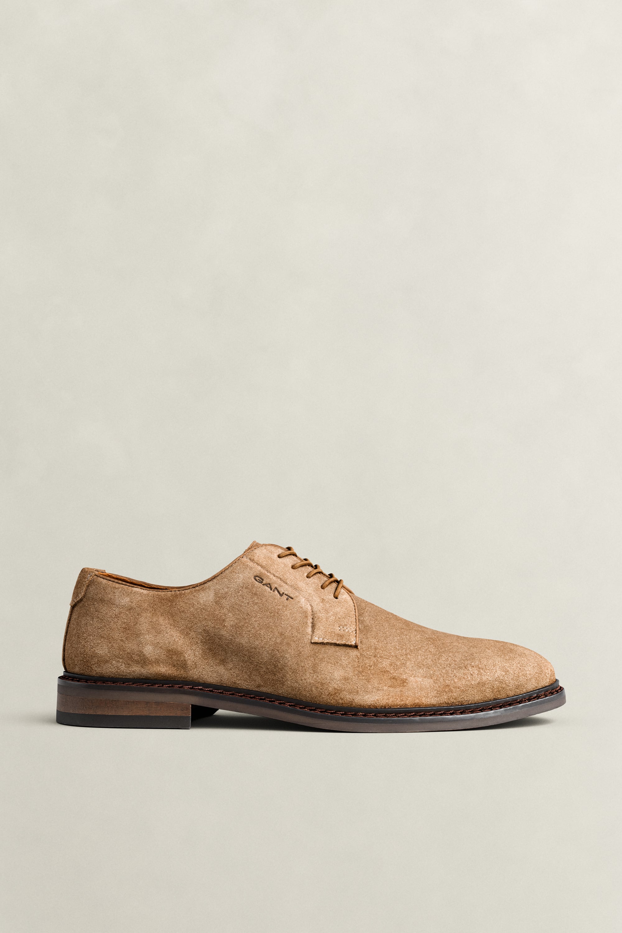 Gant Men's Khaki Bidford Suede Derby Shoes (46) Warm