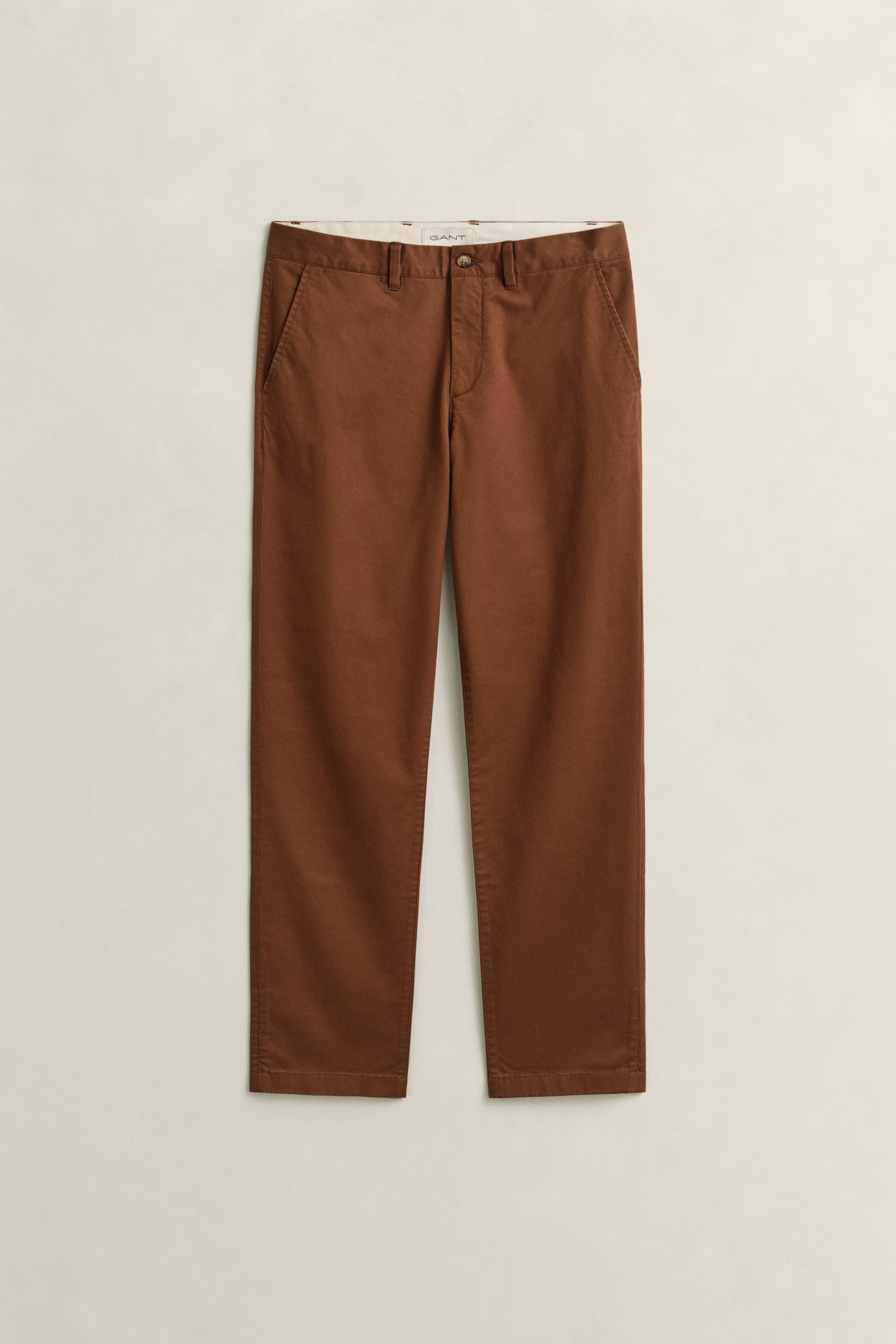 Gant Men's Brown Regular Fit Classic Chinos (36/34) Mahogany