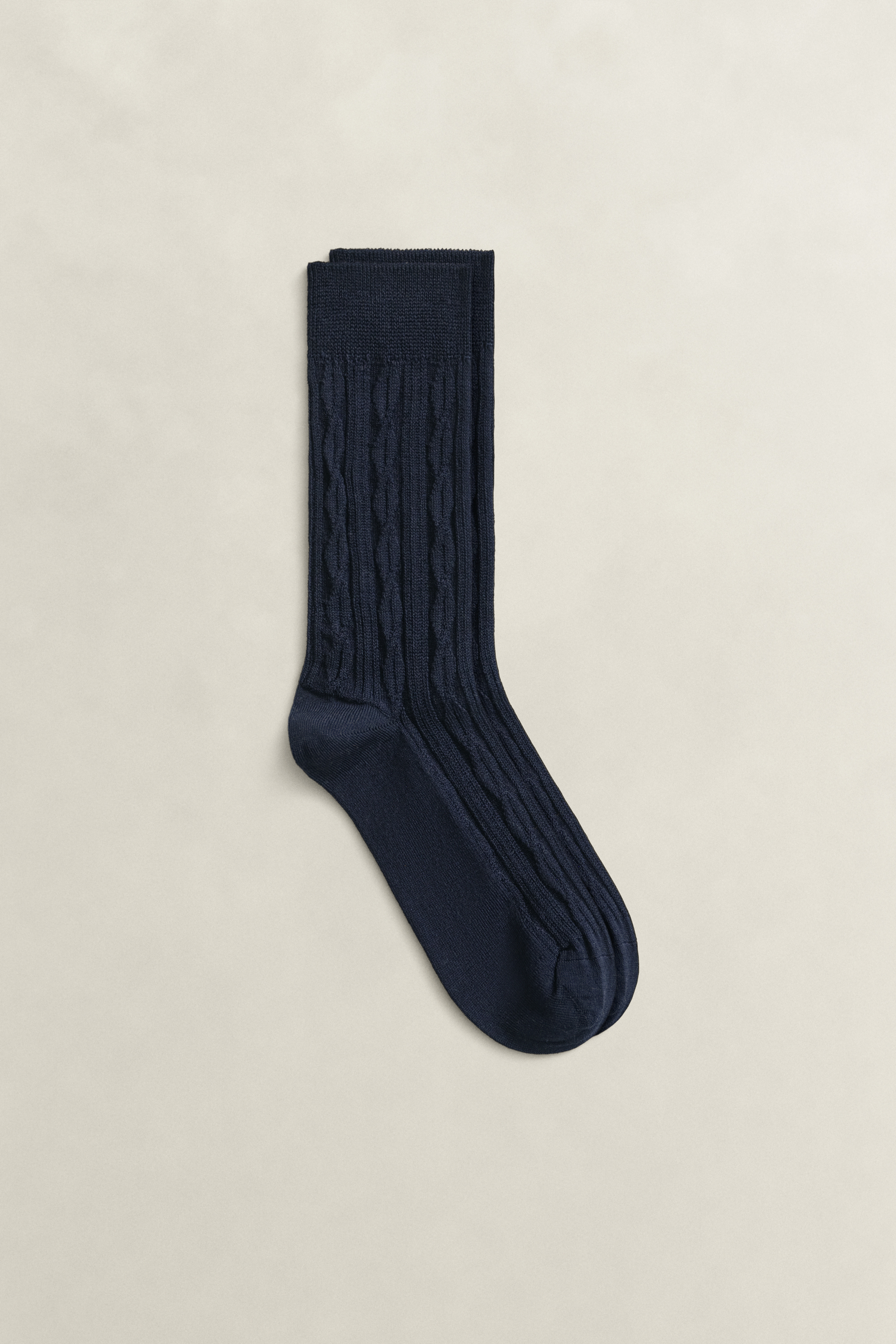 Gant Women's Navy Cable Knit Socks (39-41) Evening Blue