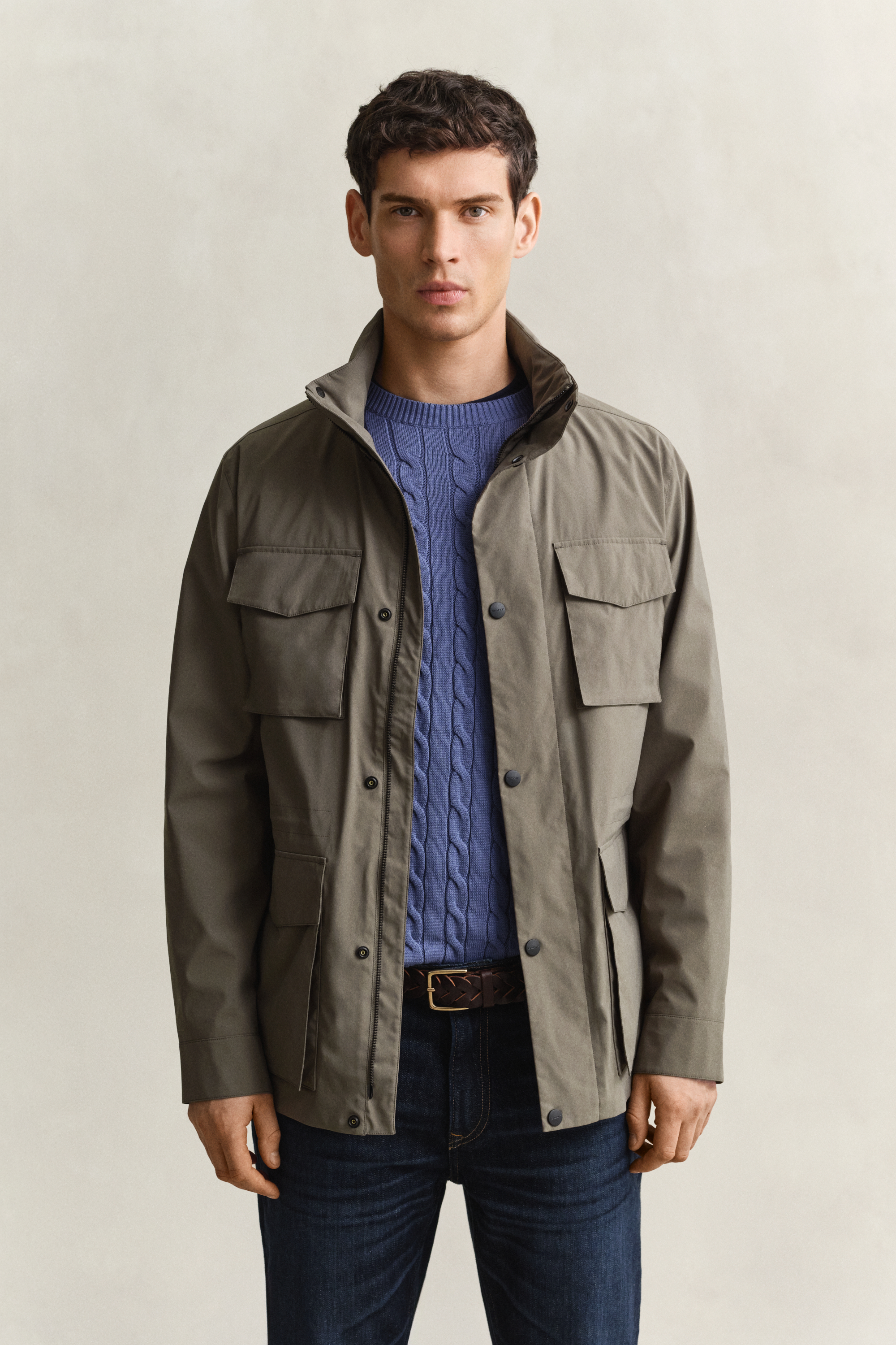 Gant Men's Faded Taupe Lightweight Jacket (Xxxl)