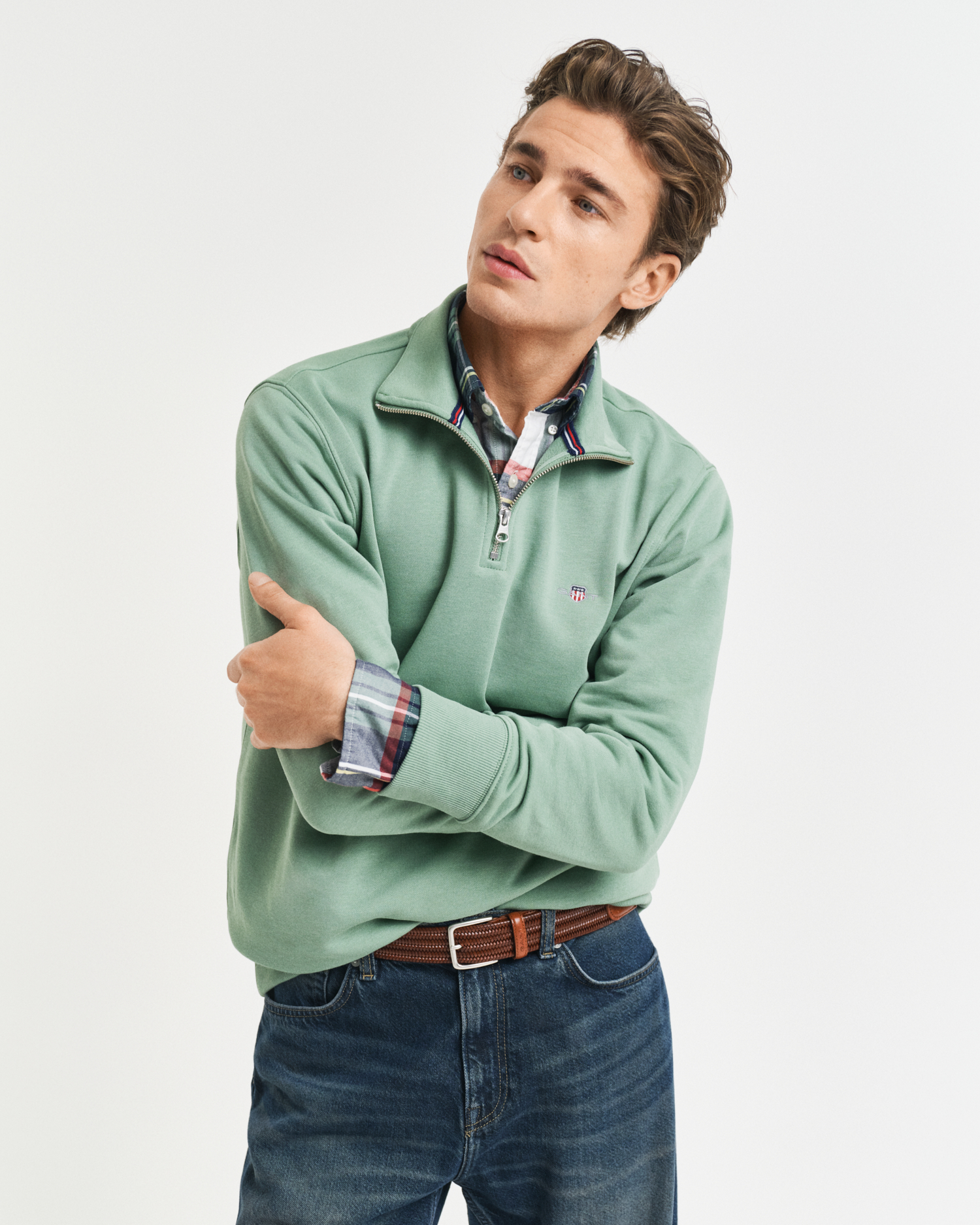 GANT Men Shield Half-Zip Sweatshirt (XXL)