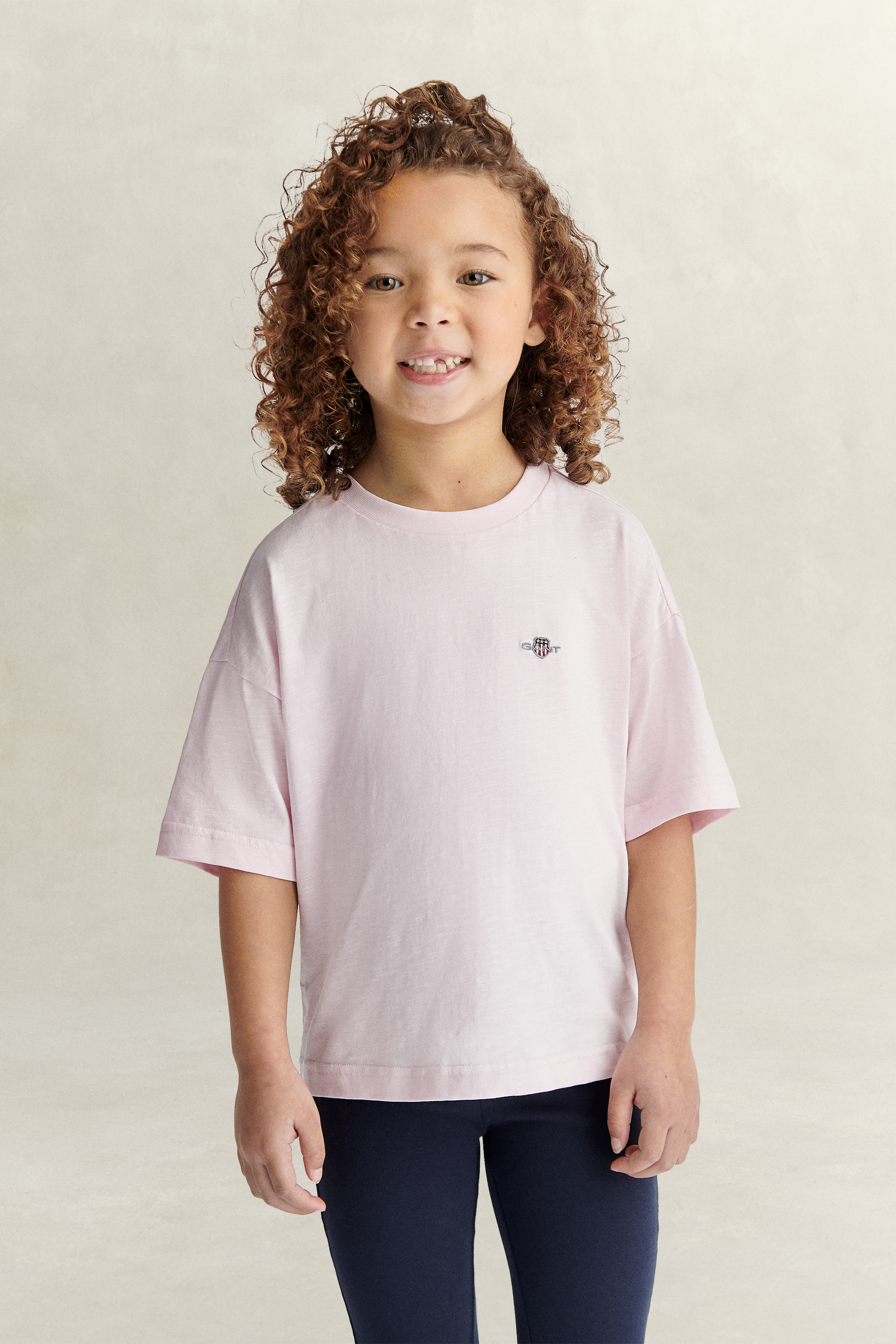 Gant Girls Pink Kids Shield T-Shirt (92) Light
