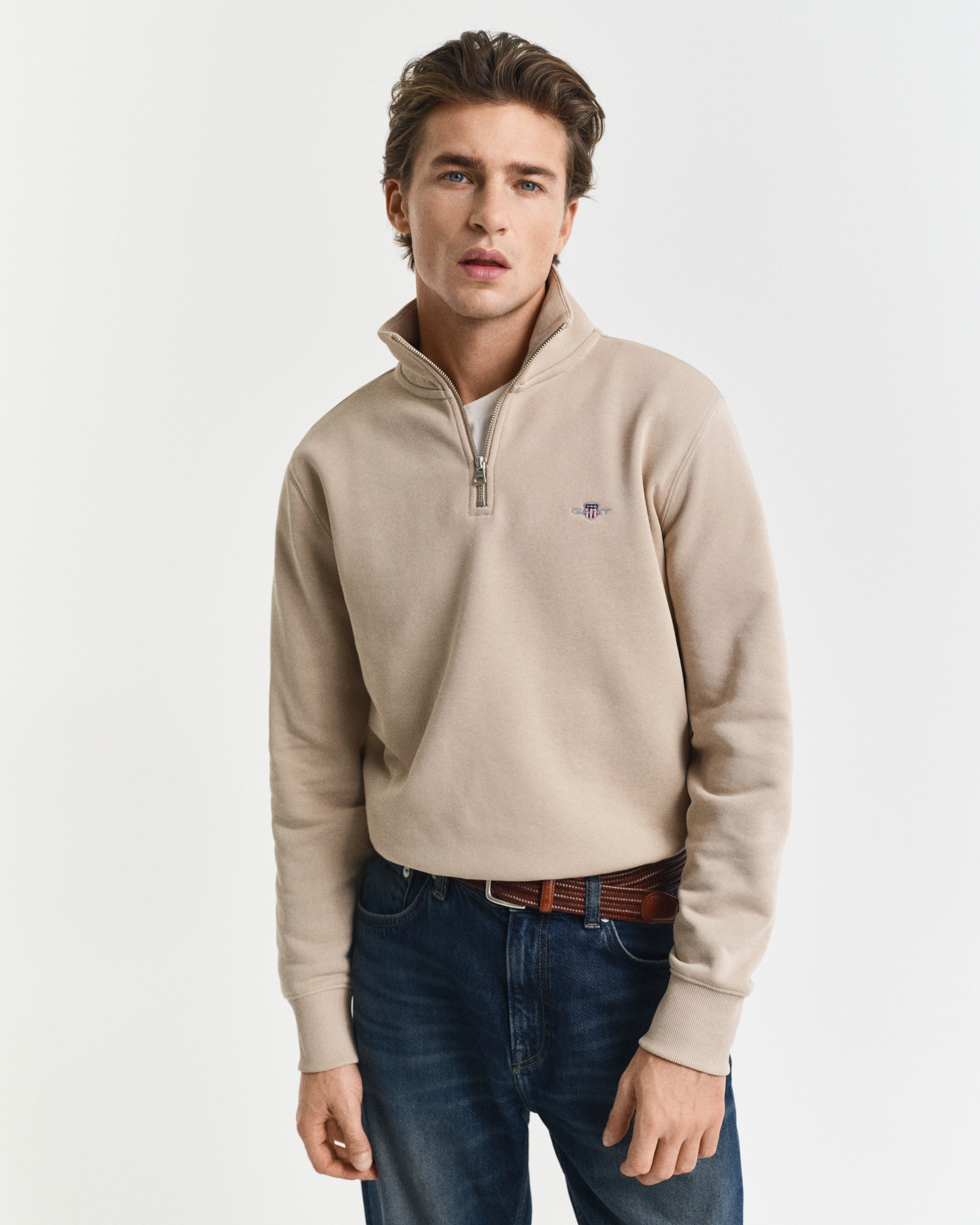 GANT Mens Men Shield Half-Zip Sweatshirt Extra Large