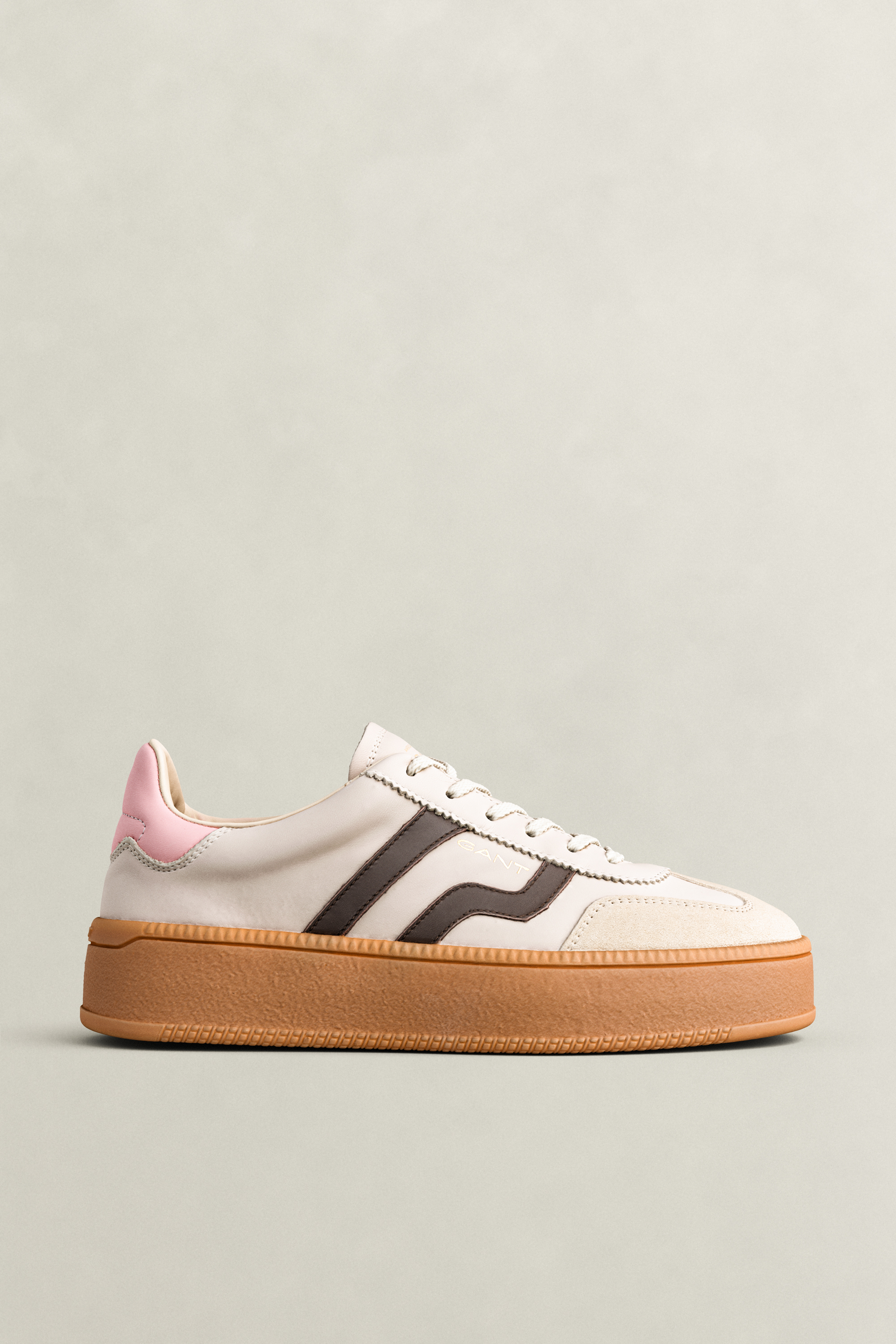 Gant Women's Beige Cuzmani Leather Sneakers (39) Woody