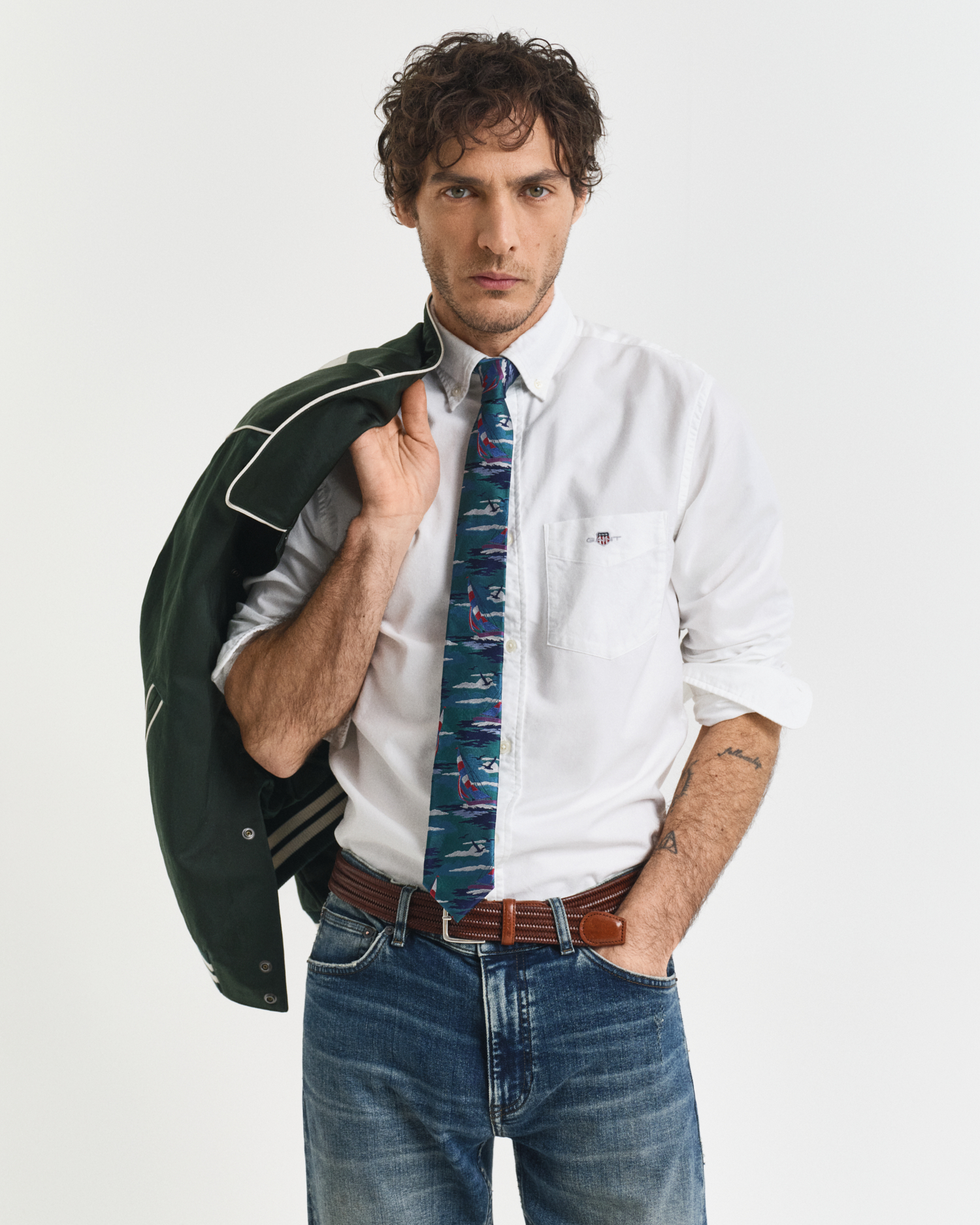 Gant Men's White Regular Fit Classic Oxford Shirt ) Xxl