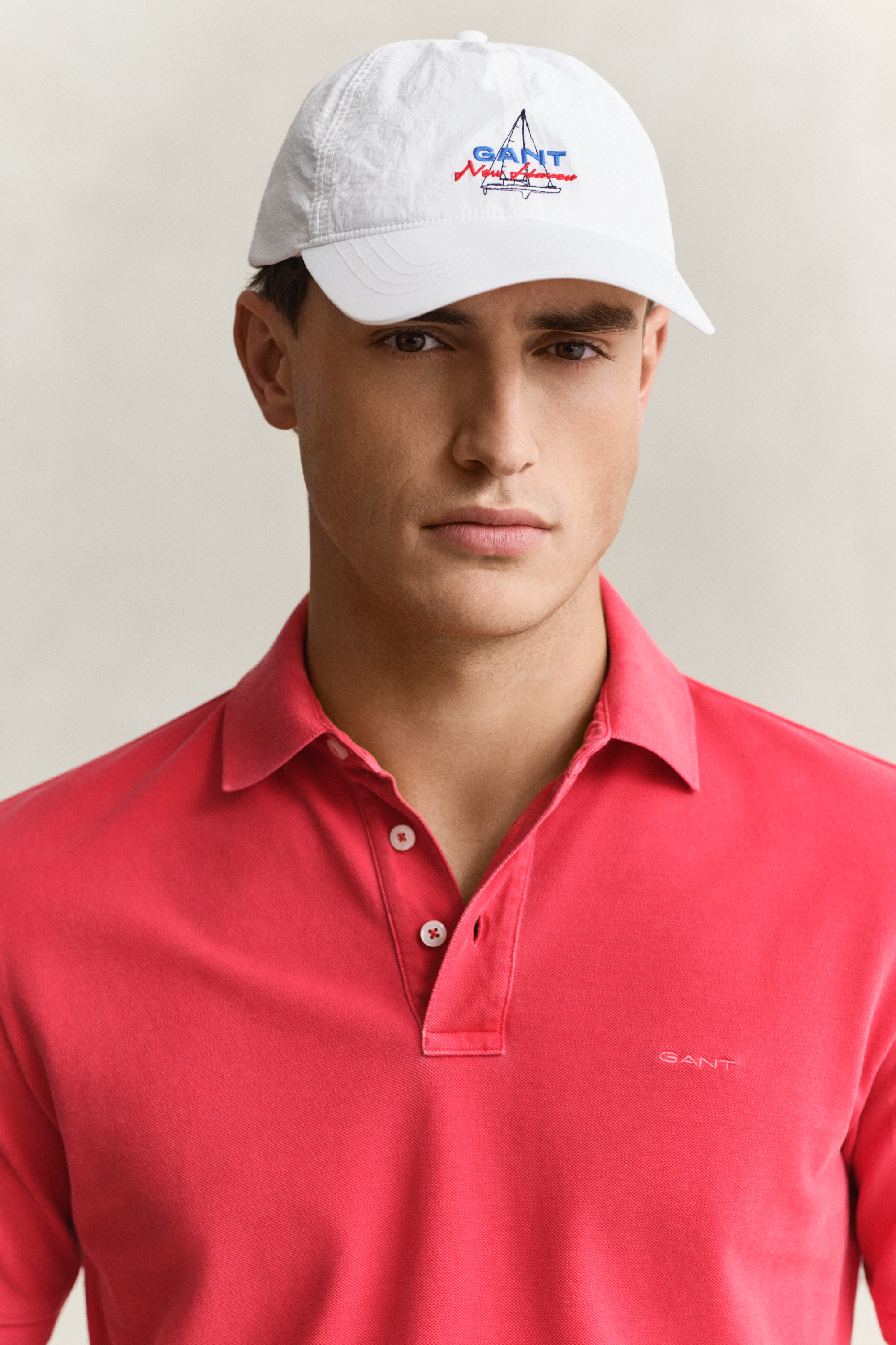 Gant Men's Off White Graphic Cap (One Size) Eggshell