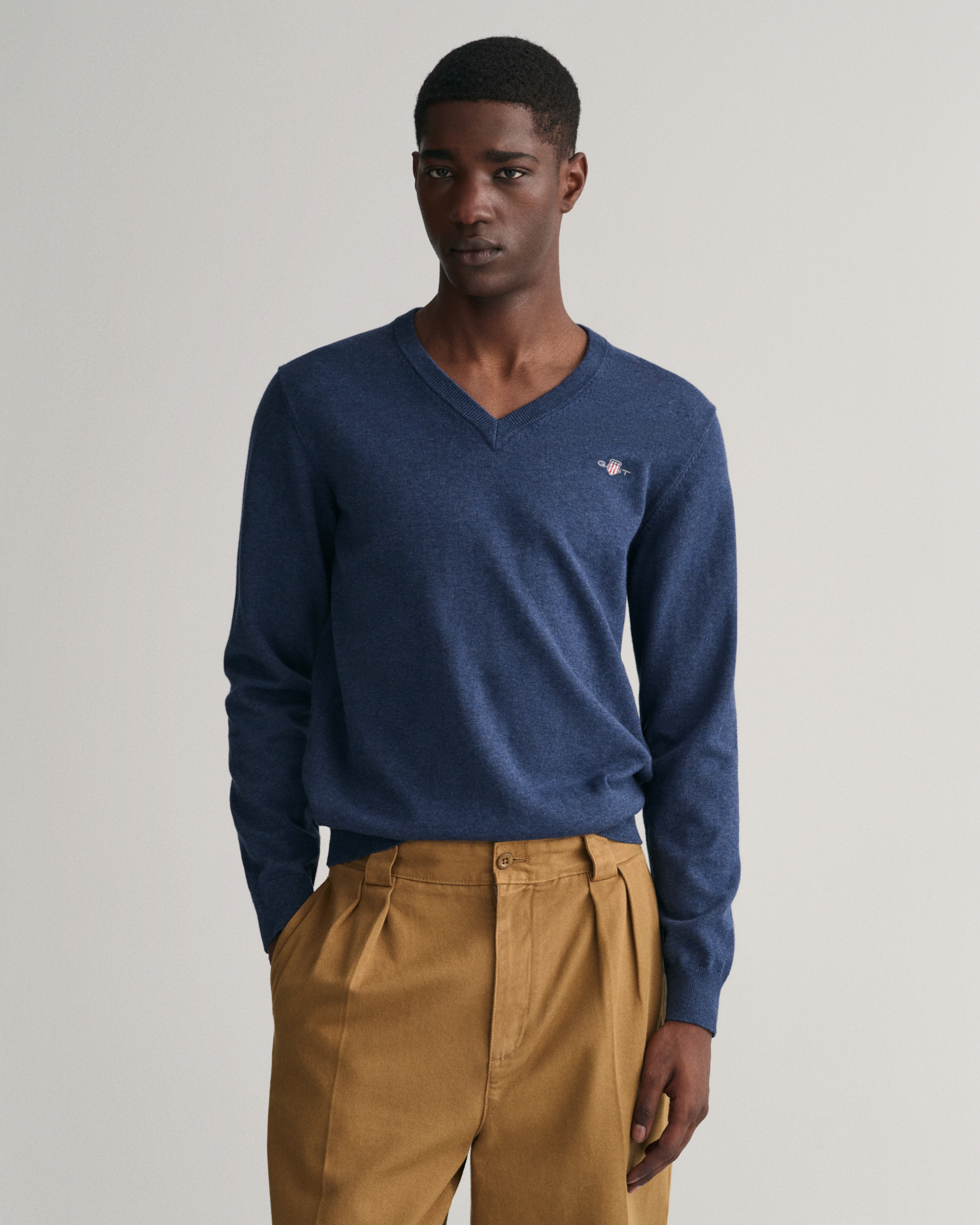 GANT Classic Cotton C-Neck Maglione Uomo – Eleganza Senza Tempo, Cotone Di Qualità, Vestibilità Classica. Perfetto Per Ogni Occasione.