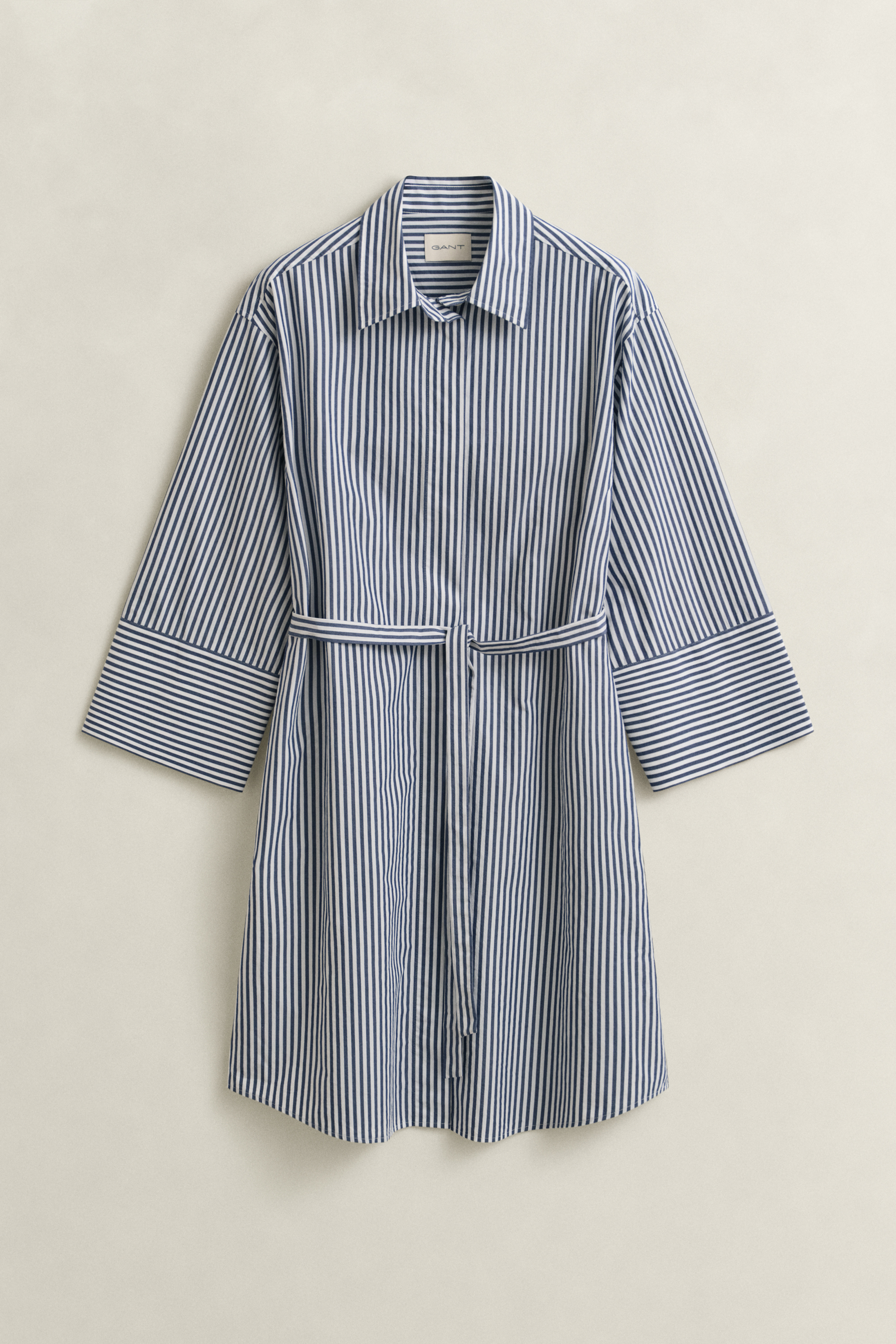 Striped Poplin Shirt Dress