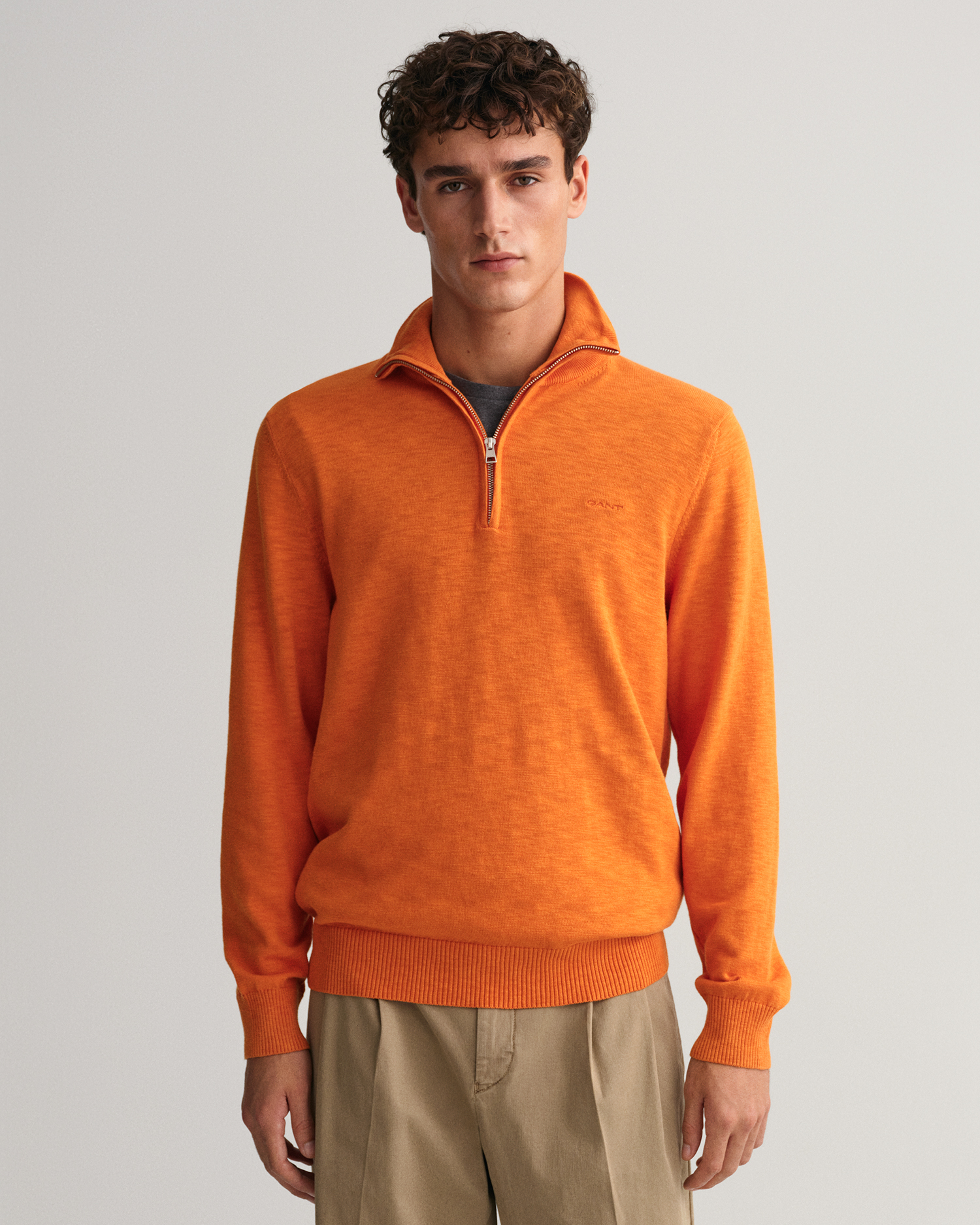 GANT Men Cotton Flamme Half-Zip Sweater (L)
