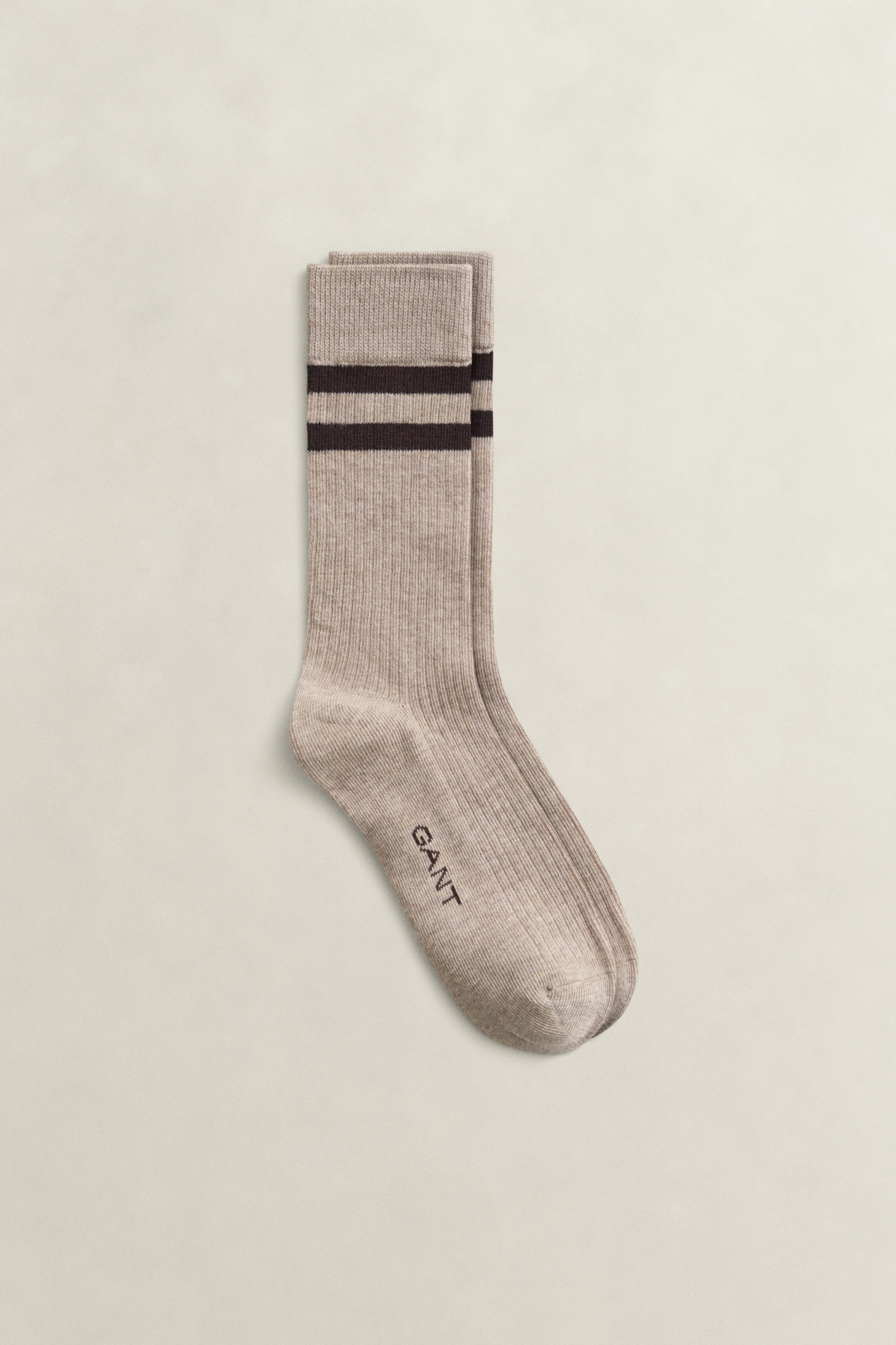 Gant Women's Beige Lightweight Sport Socks (39-41) Dk Sand Melange