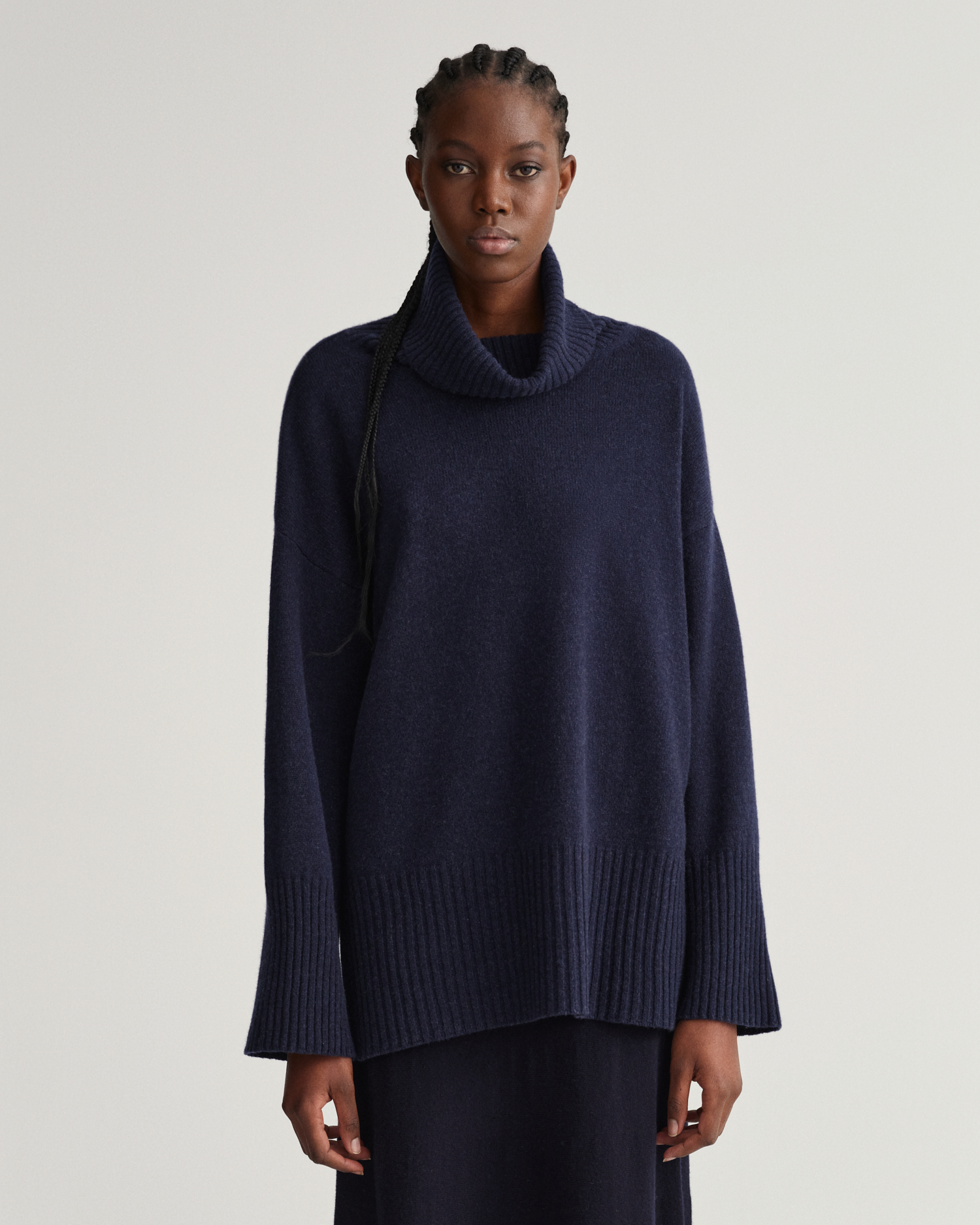 GANT Women Lounge Rollneck Sweater (XXS) Blue