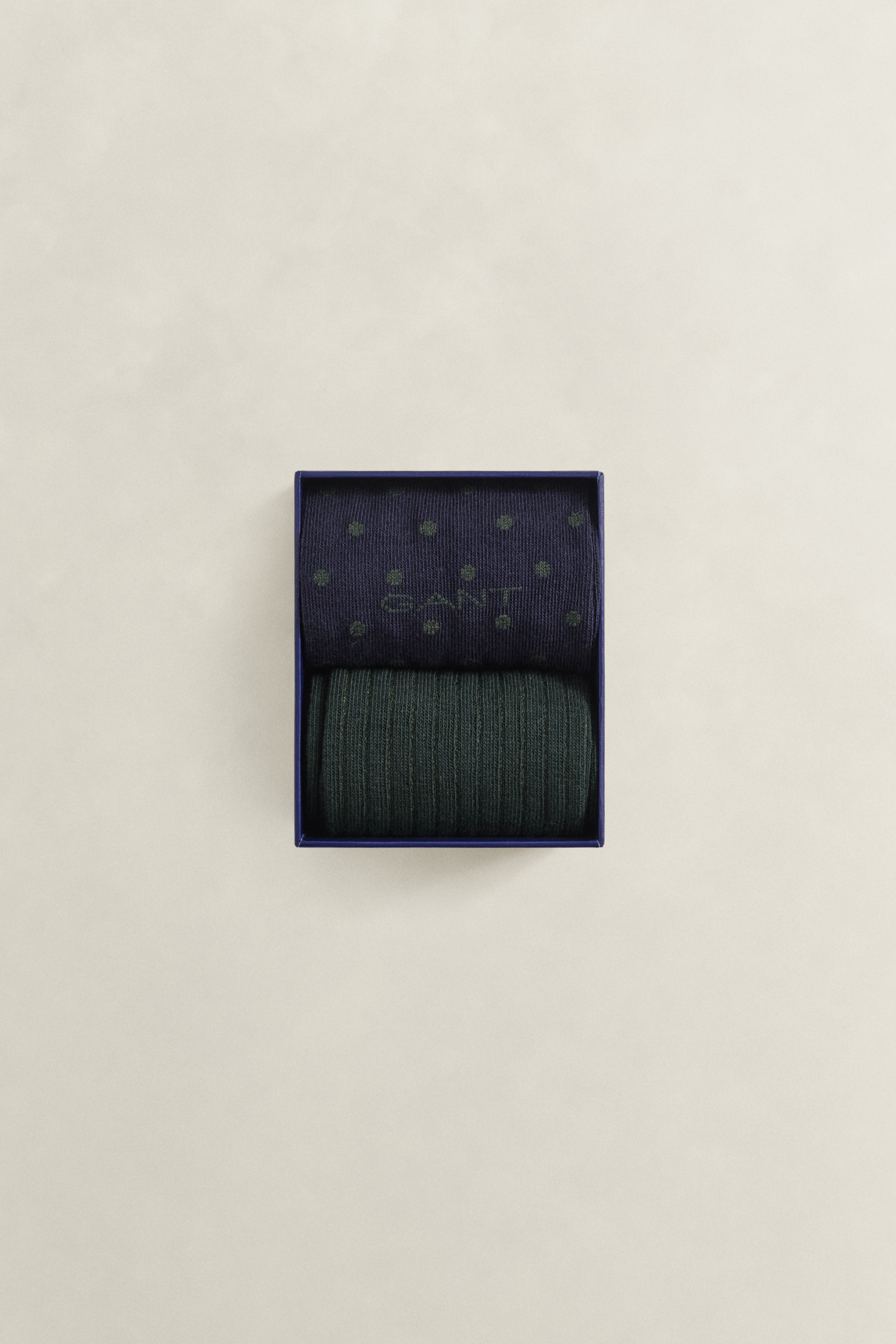 2 Pack Dotted & Ribbed Socks Gift Box PLUMPED