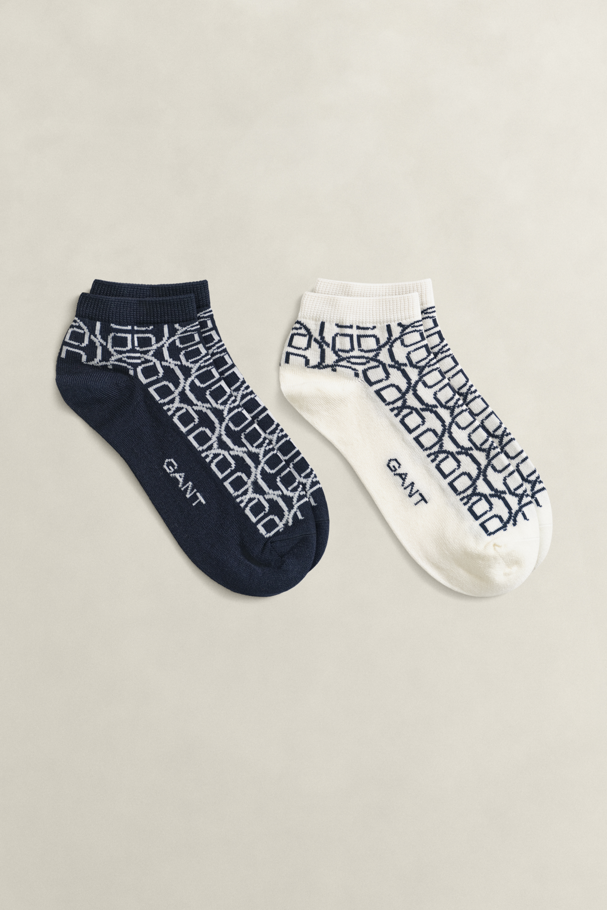 Gant Women's Navy 2-Pack Monogram Socks (36-38) Evening Blue