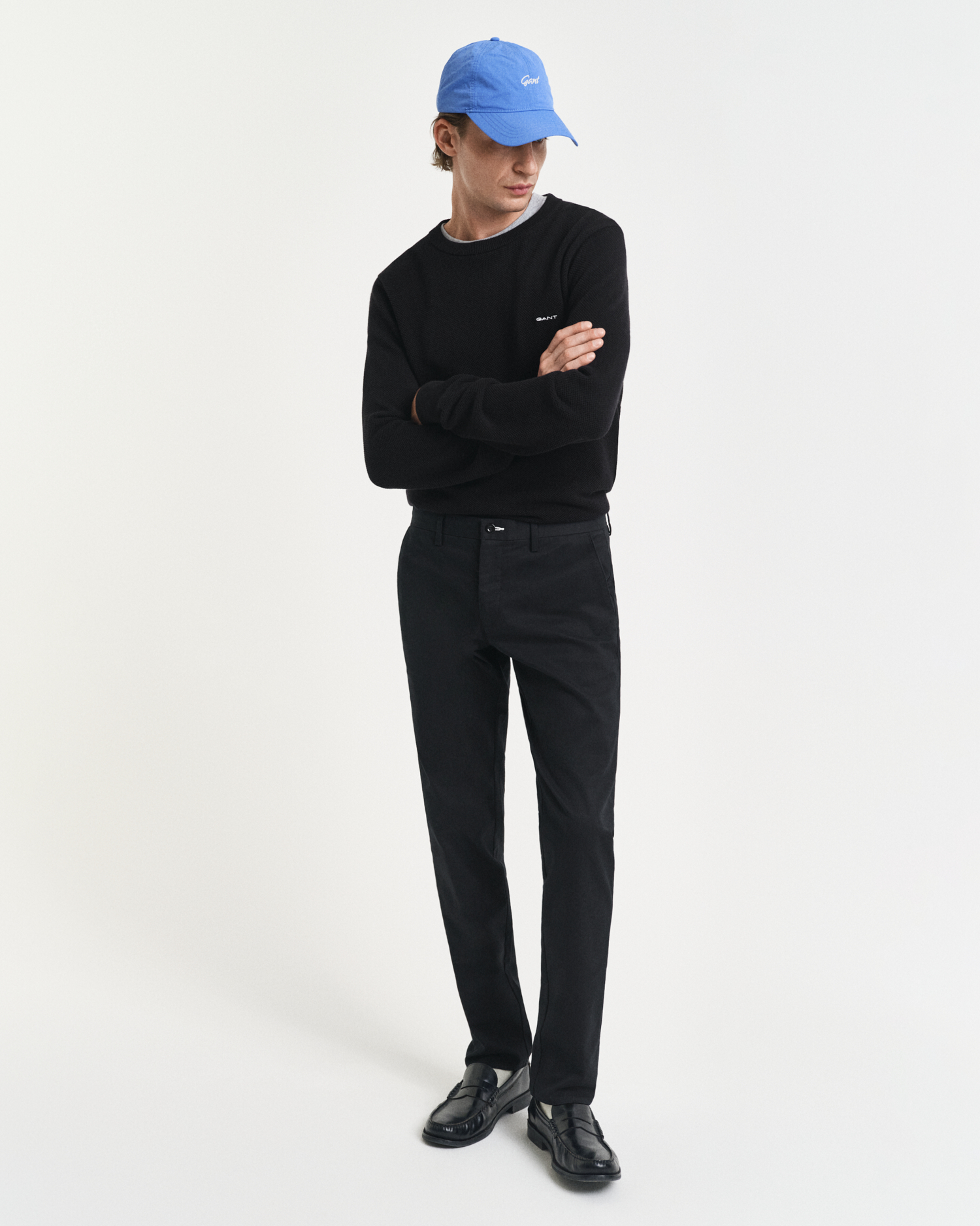 Chinos GANT Hallden Tech Prep Homme - Stretch, Coupe Droite, Dark Khaki, Taille 34