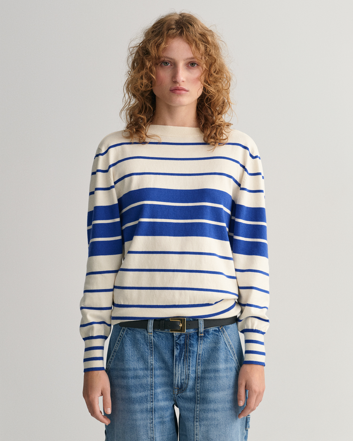 GANT Women Block Stripe Boat Neck Sweater (XXL)