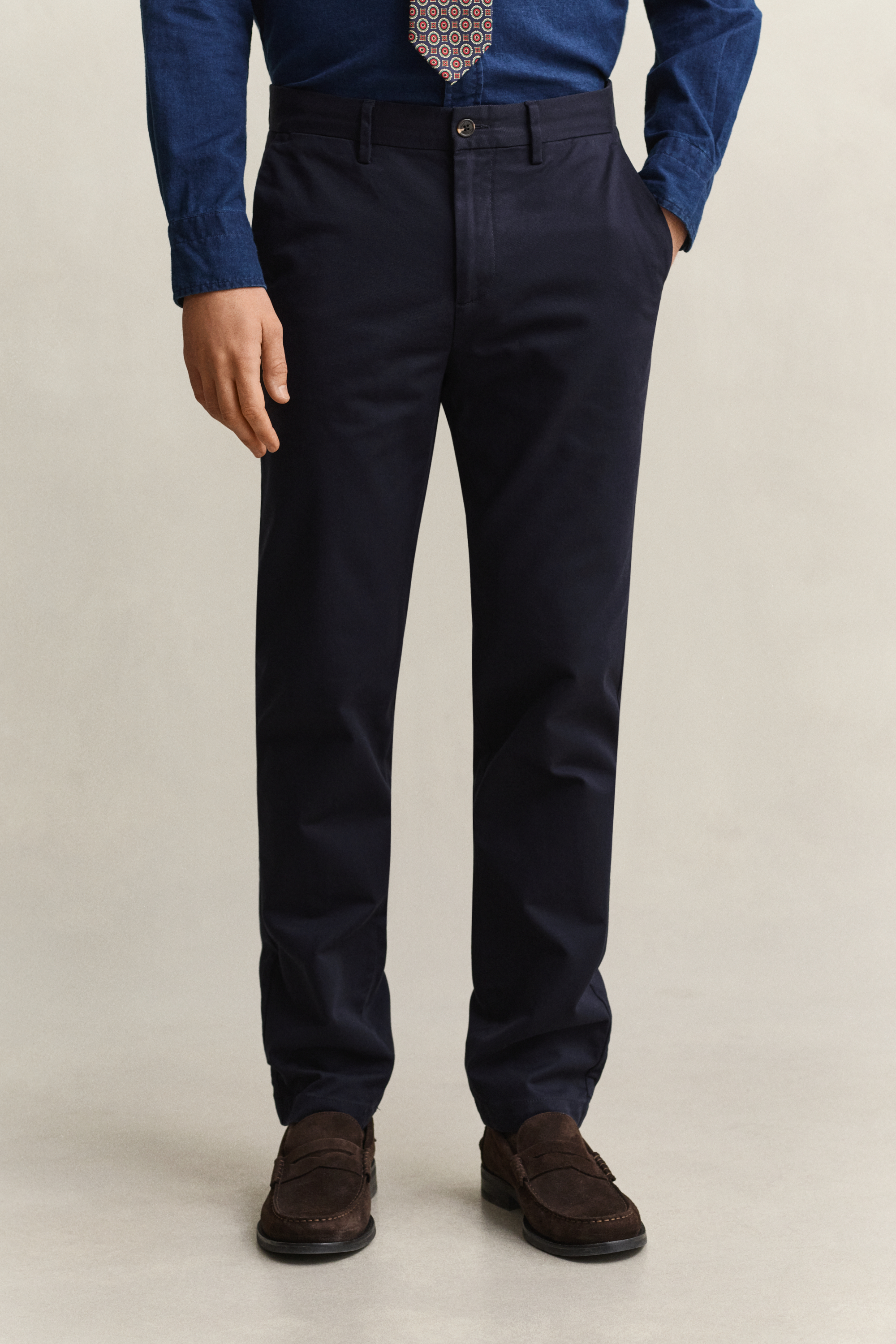 Gant Men's Navy Slim Smart Chinos (30/34) Evening Blue