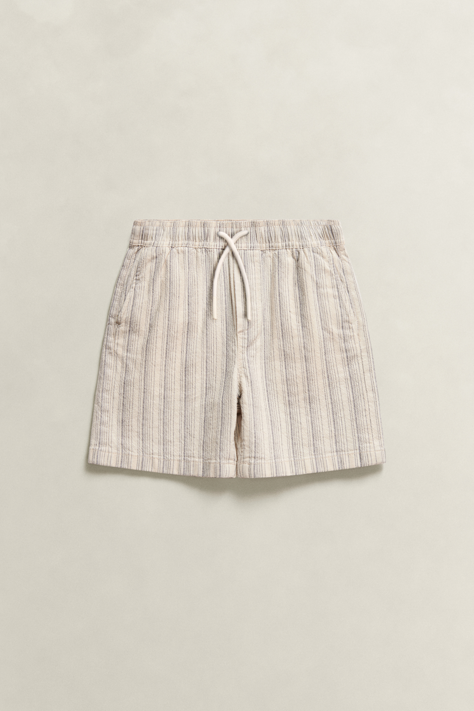Gant Boys Creamed White Kids Striped Linen Shorts (122)