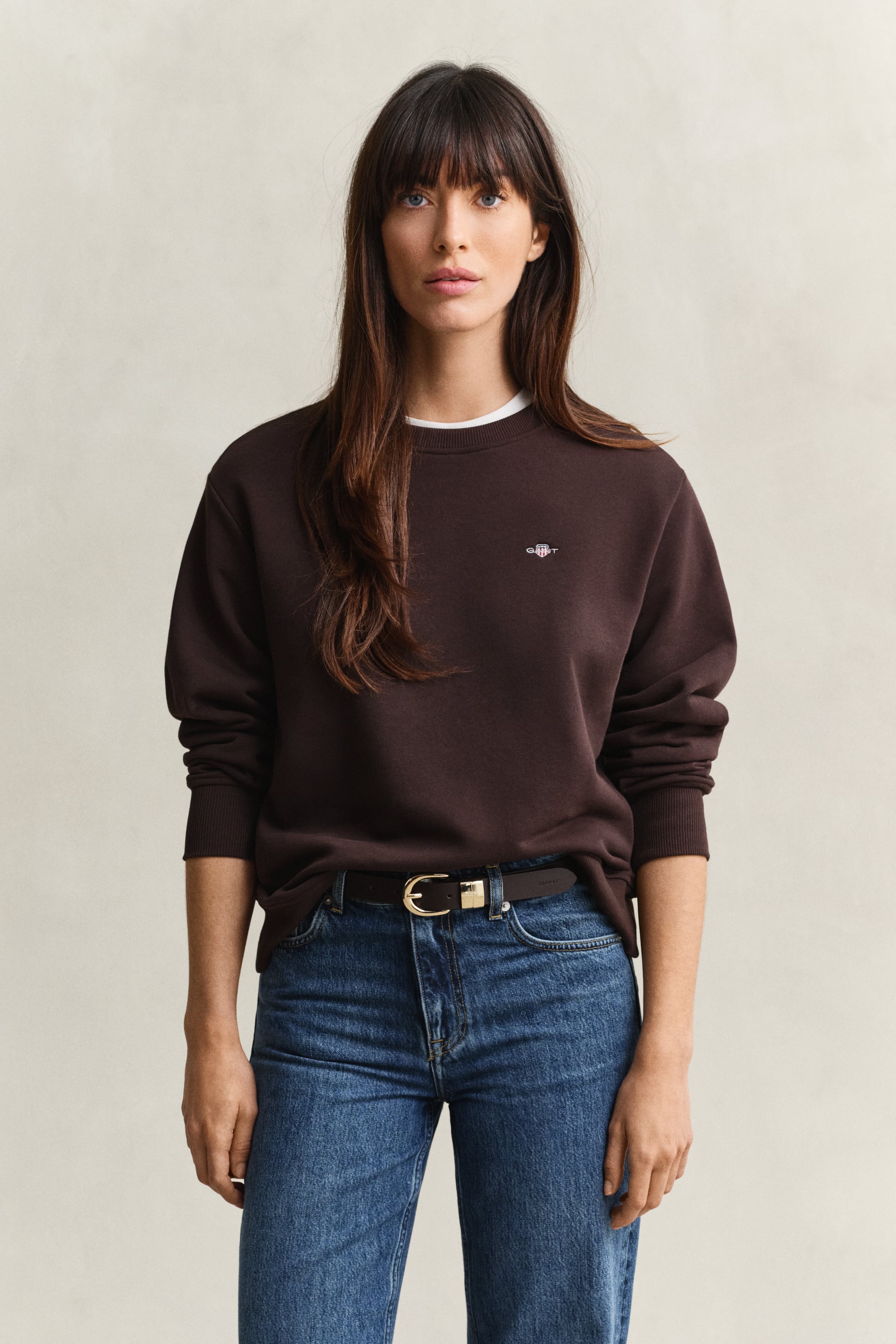 Gant Shield Sweatshirt In Brown