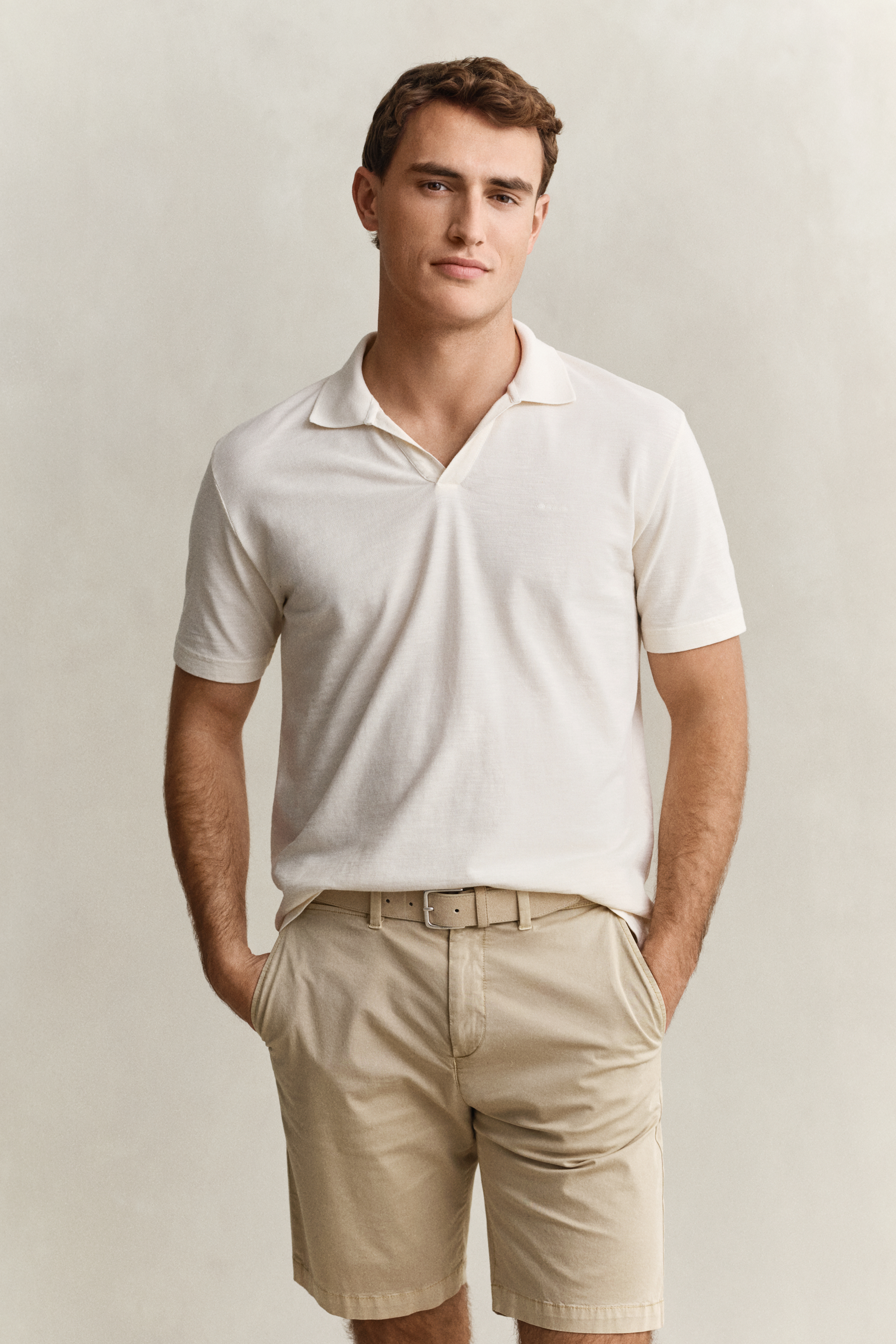 Gant Men's White Washed Polo Shirt (Xxl) Cream