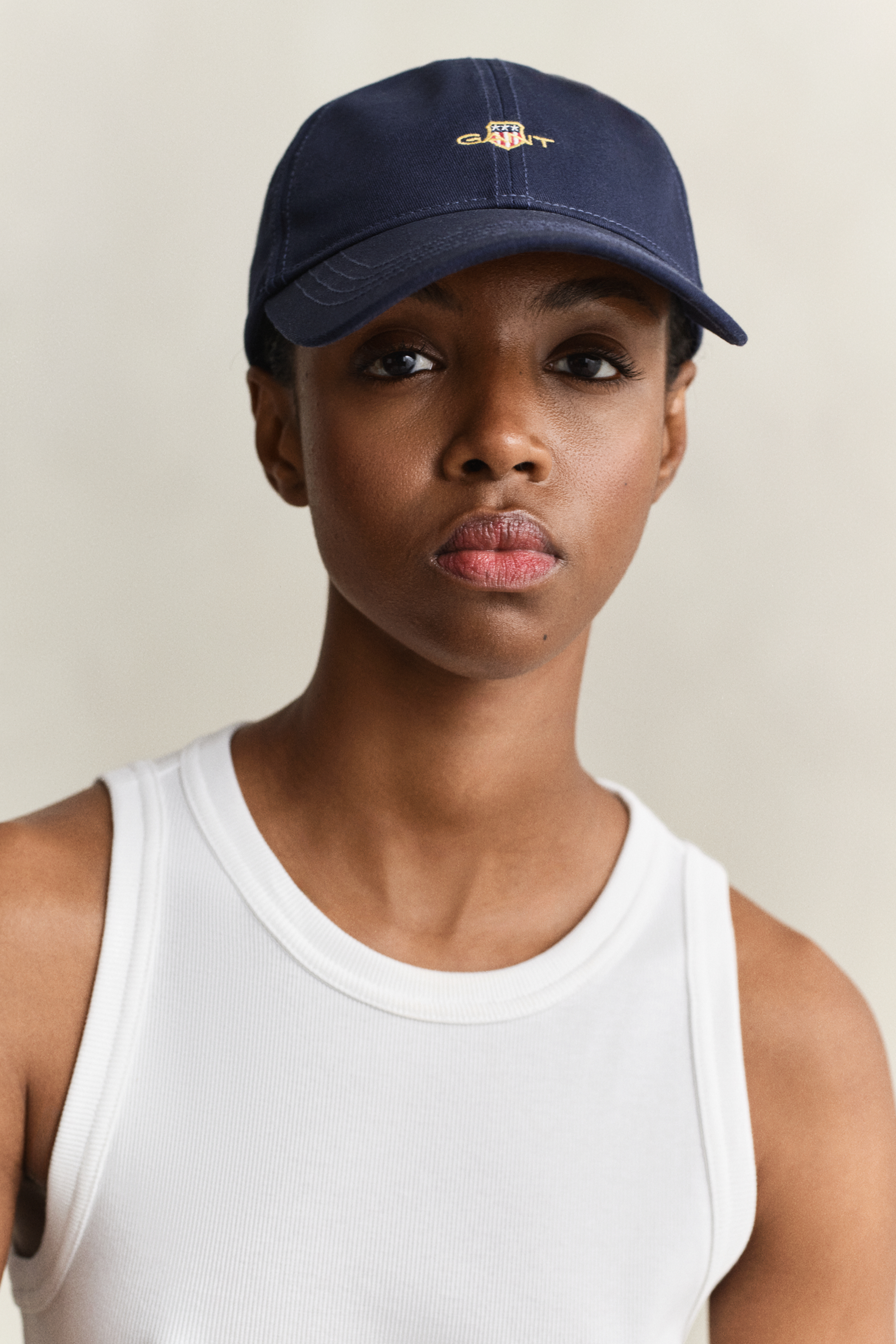 Gant Women's Navy Shield Cotton Twill Cap (One Size) Marine