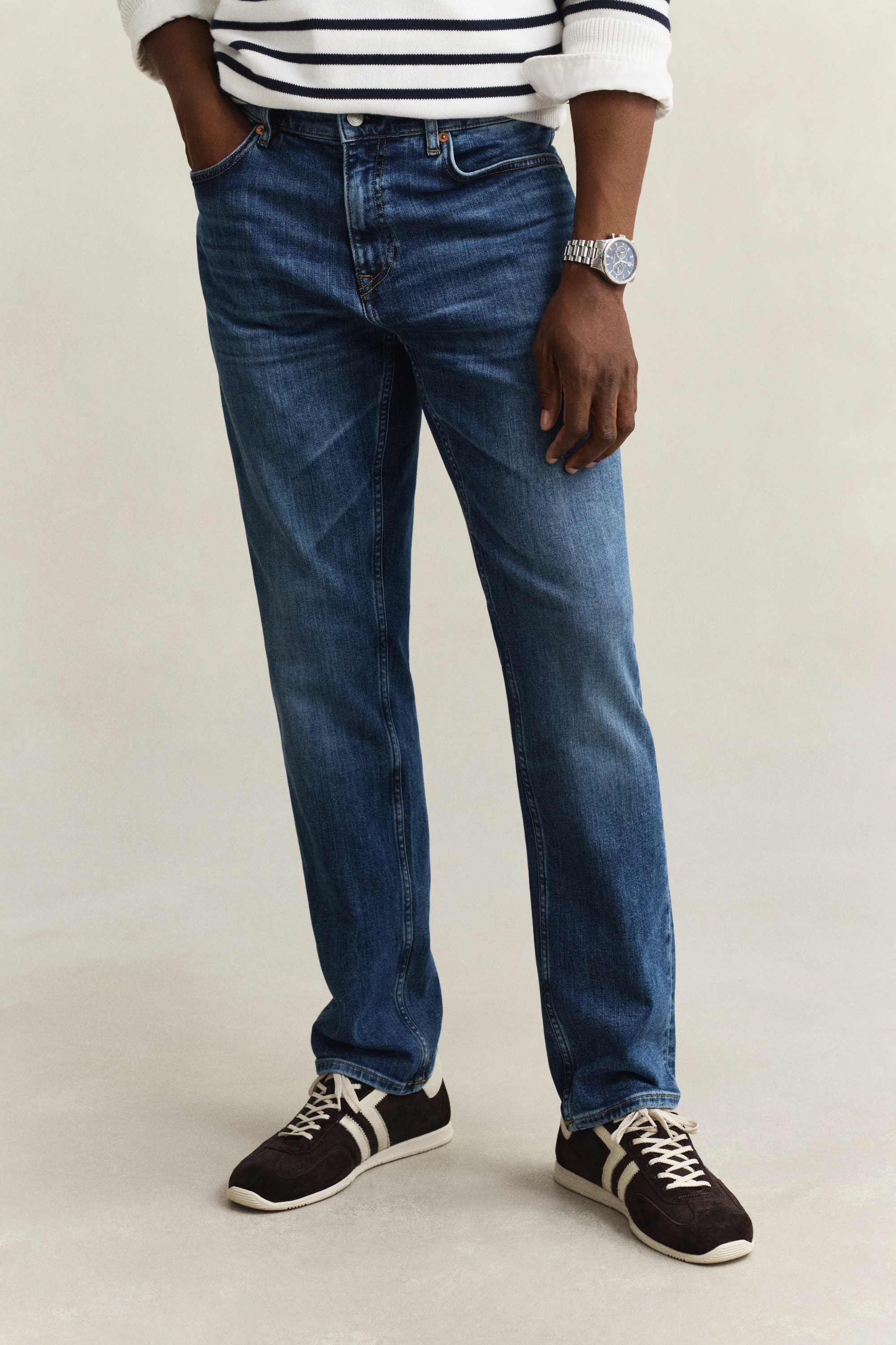 Gant Men's Blue Regular Fit Jeans (29/32) Mid Broken In