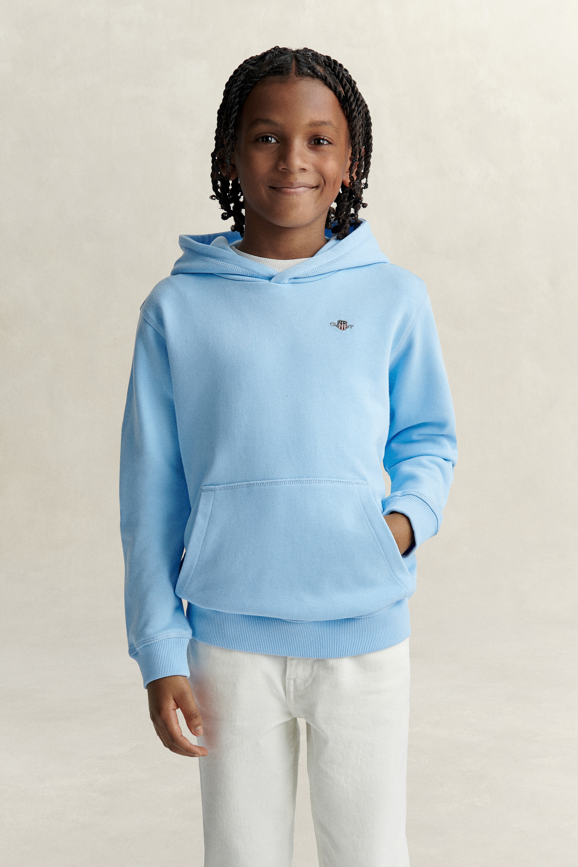 Gant Unisex Sky Blue Teens Shield Hoodie (122/128)