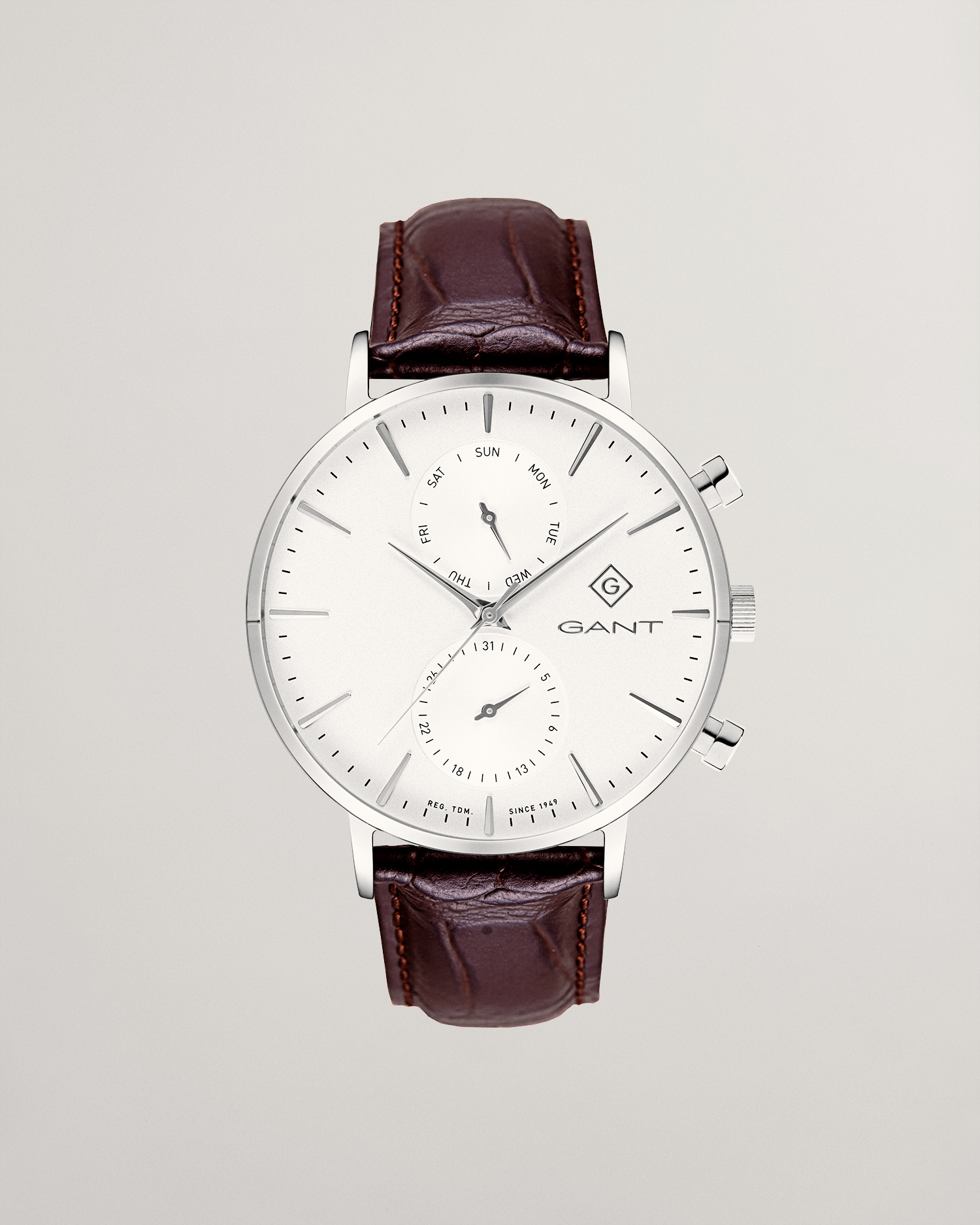 Gant Men's White Park Hill Day-Date Ii Wristwatch (One Size)