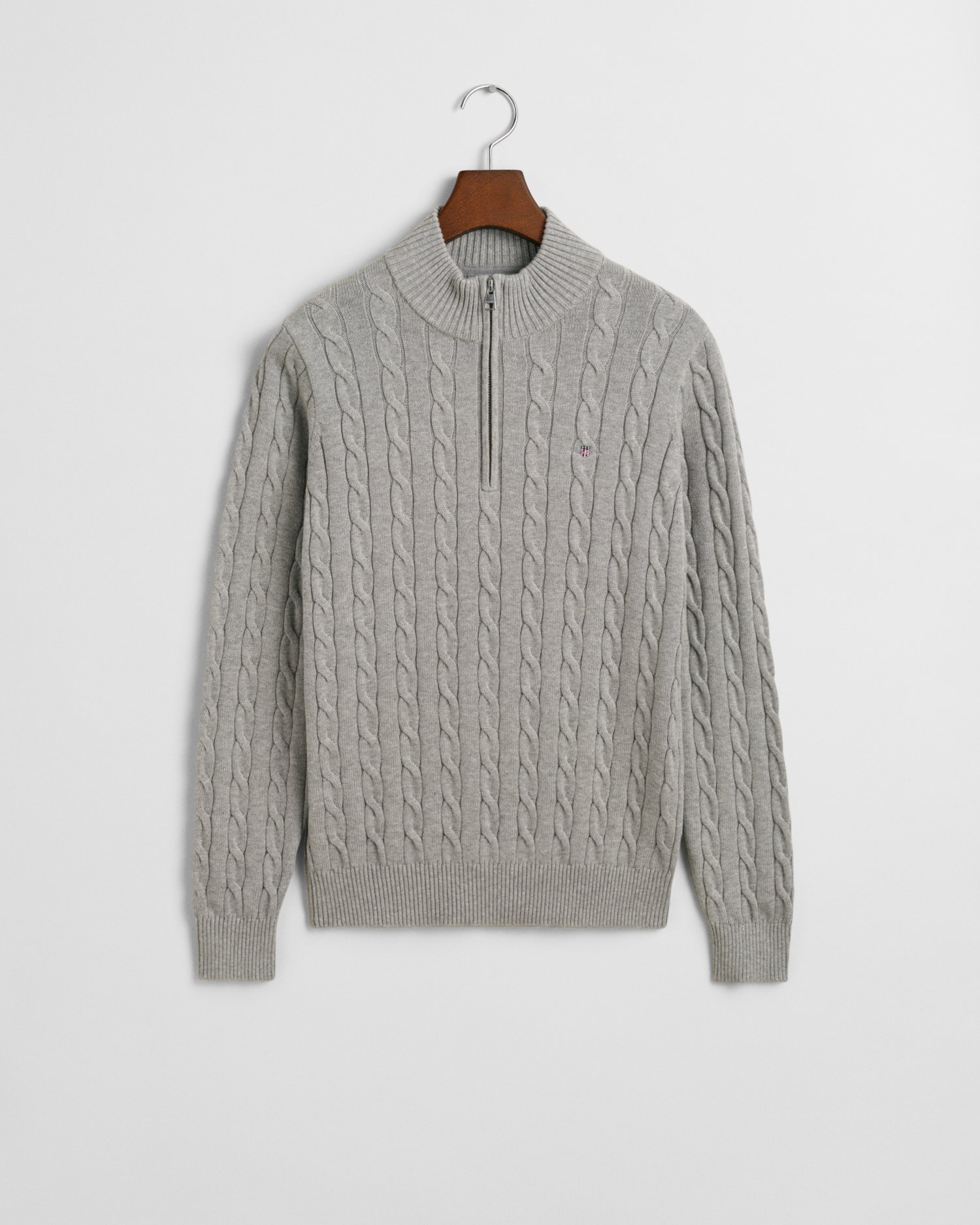 Teens Cotton Cable Knit Half-Zip Sweater - GANT